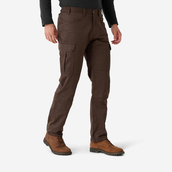 Pantalon cargo résistant, Steppe 500 marron