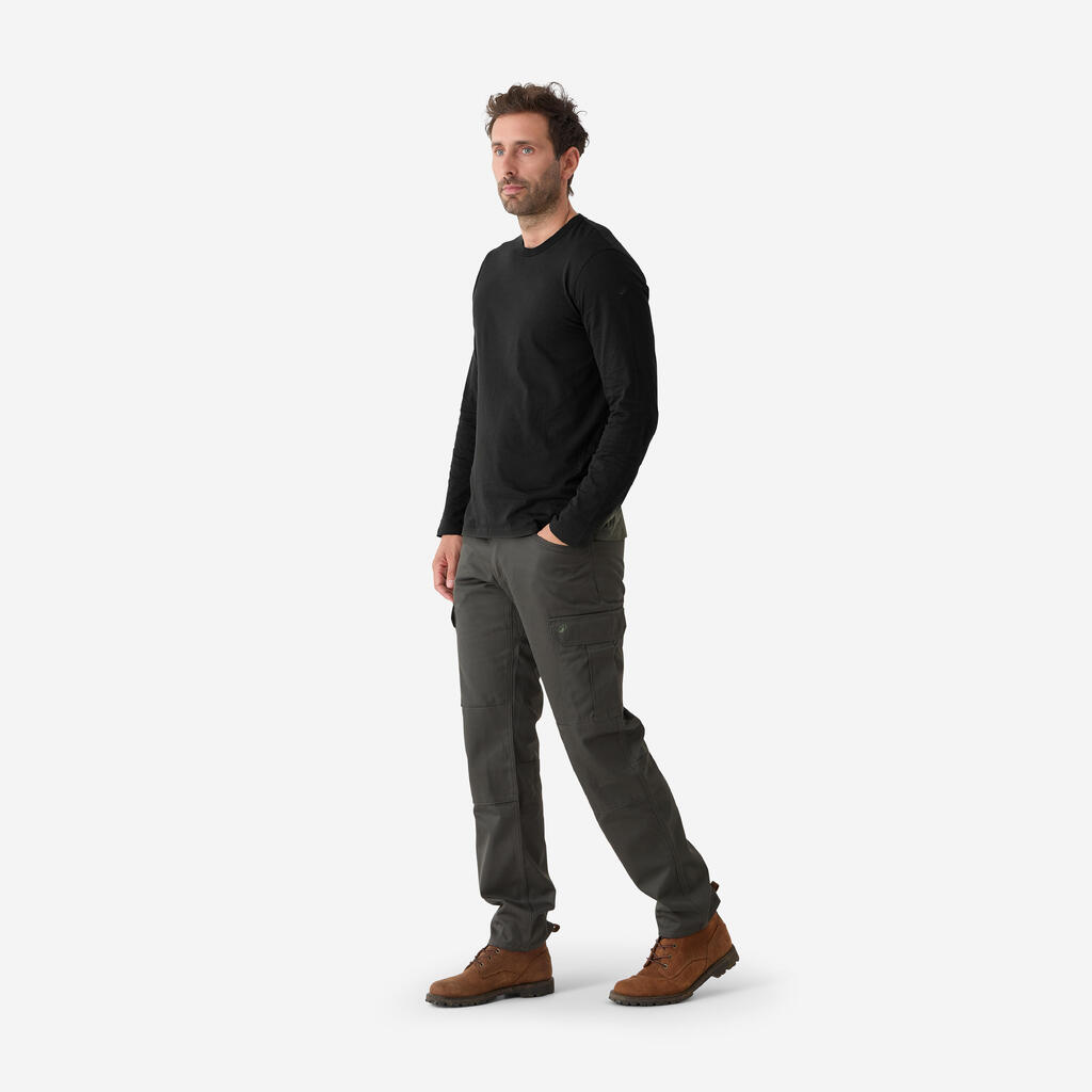 Jagdhose Steppe 500 Cargo strapazierfähig grün 