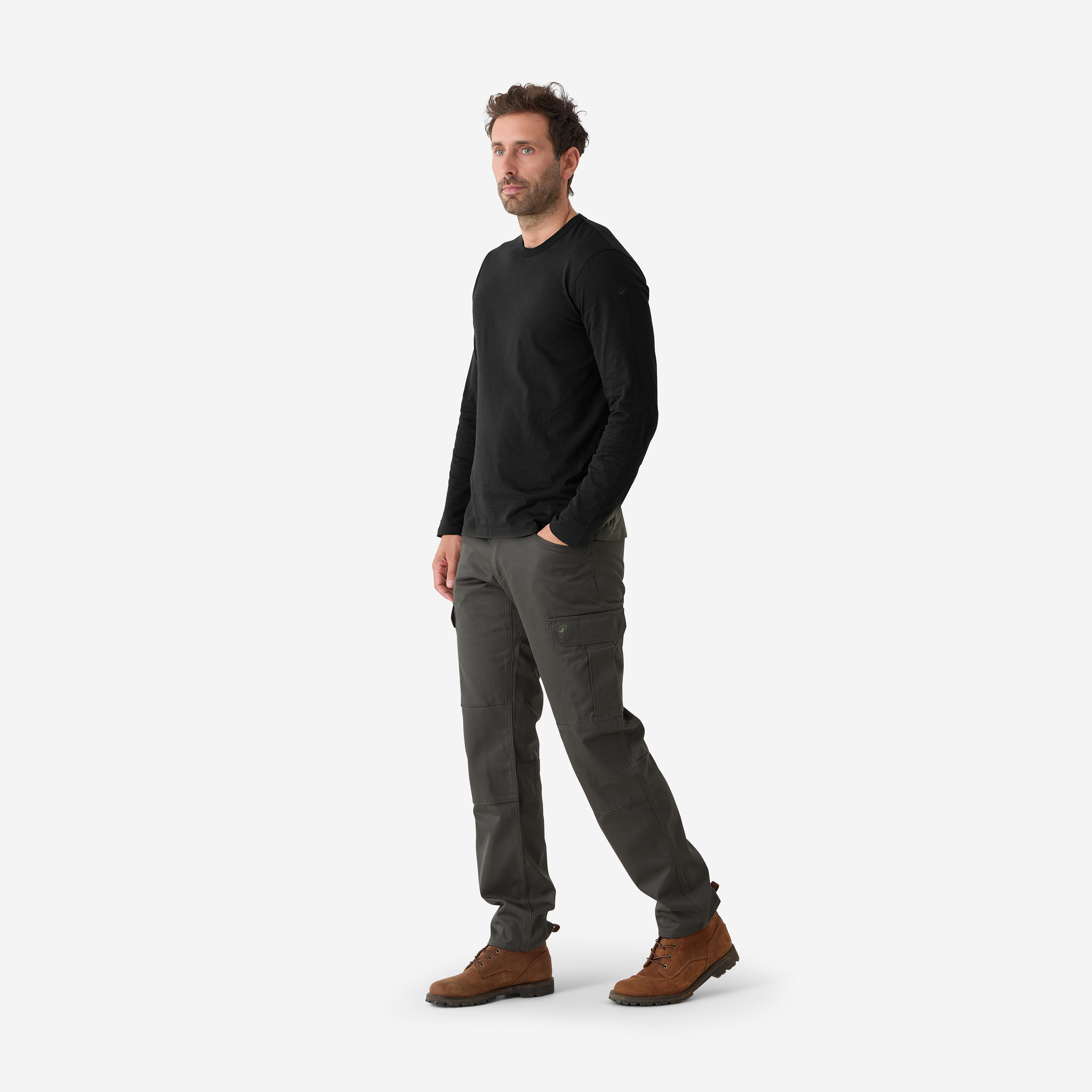 Pantalon cargo de chasse résistant homme, Steppe 500 vert - SOLOGNAC