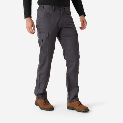 Pantalon cargo résistant, Steppe 500 camouflage noir
