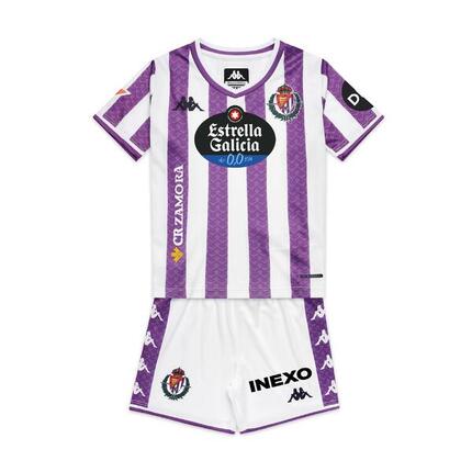 Mini Kit 1ª equipación del Real Valladolid, Junior, temporada 25/26. KAPPA