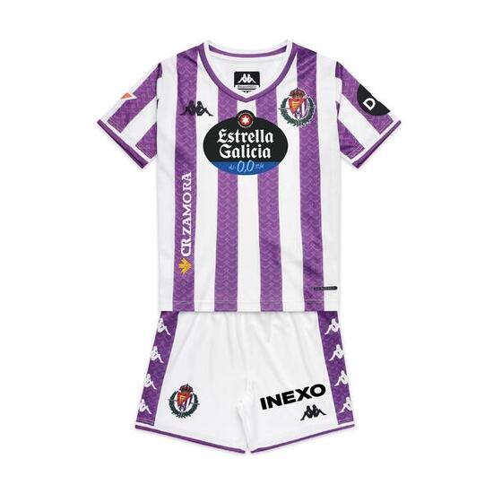 Mini Kit 1ª equipación del Real Valladolid, Junior, temporada 25/26. KAPPA