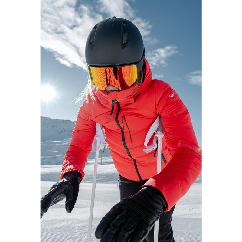 Kadın Şişme Kayak Montu - Kırmızı - 500 Warm