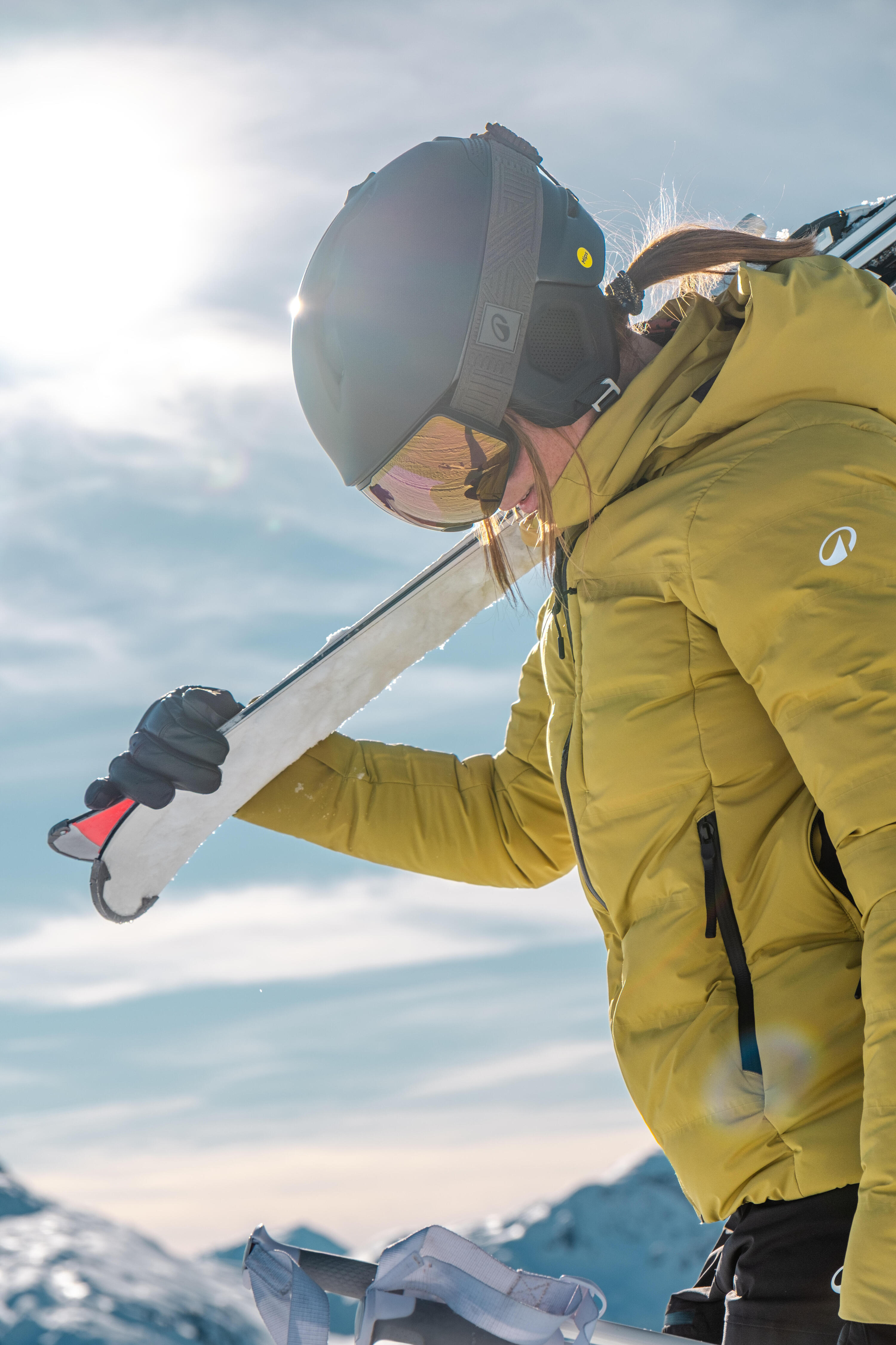 Manteau de ski et planche à neige chaud et ventilé femme, 500 13/18