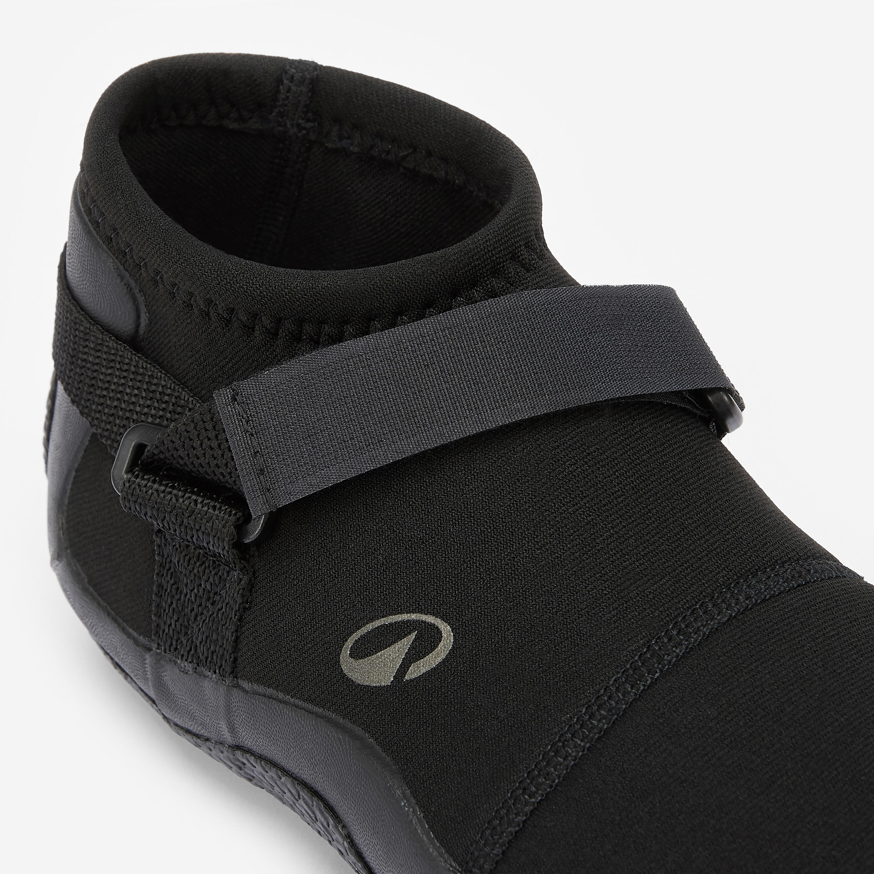Chaussons bas de surf et windsurf caoutchouc naturel 3 mm - 100 noir 3/7