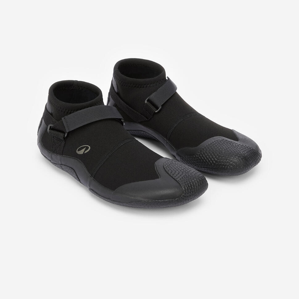 Buty neoprenowe niskie do surfingu i windsurfingu, 3 mm- 100 czarne