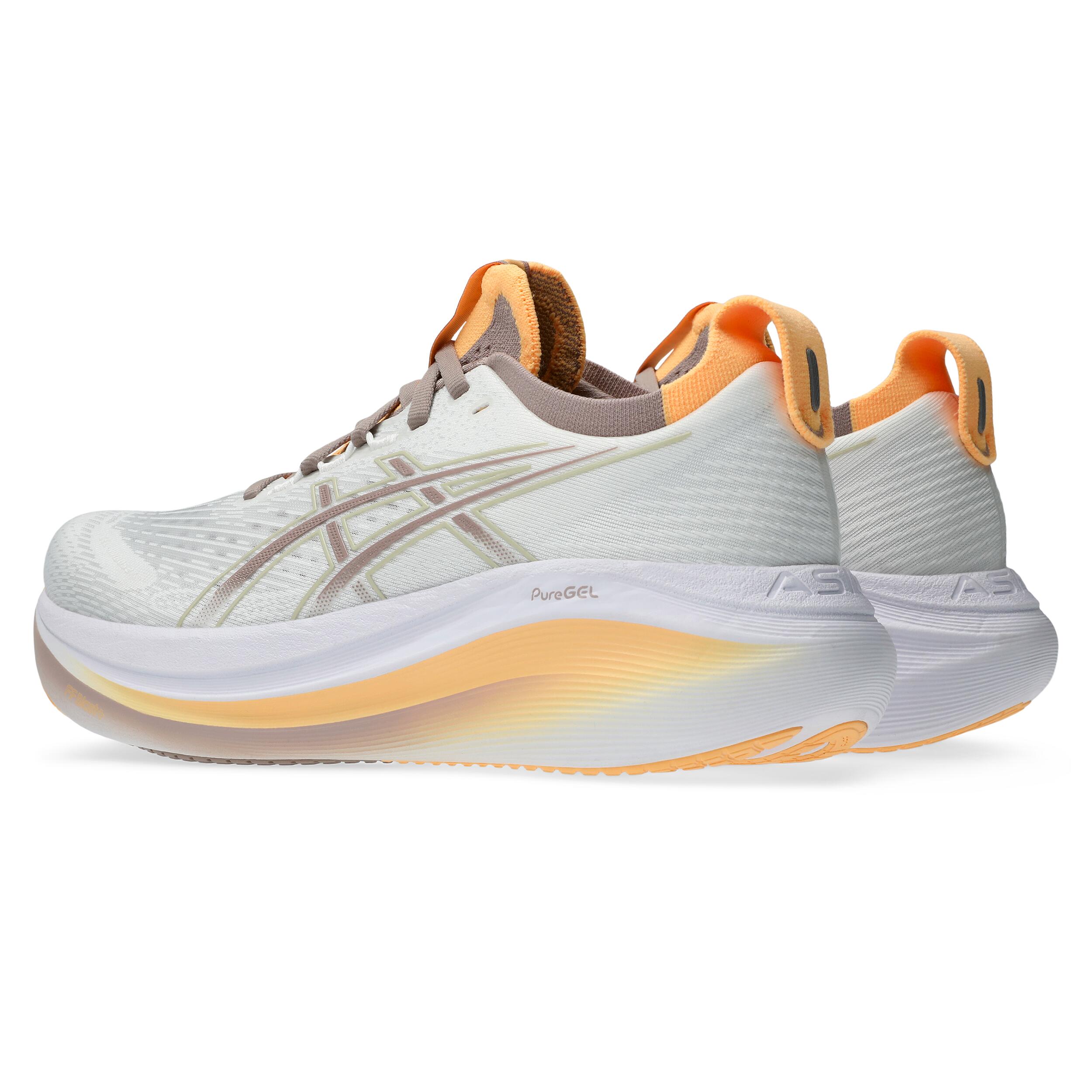 Laufschuhe Damen Asics - Gel-Nimbus 27 weiß/orange 4/7