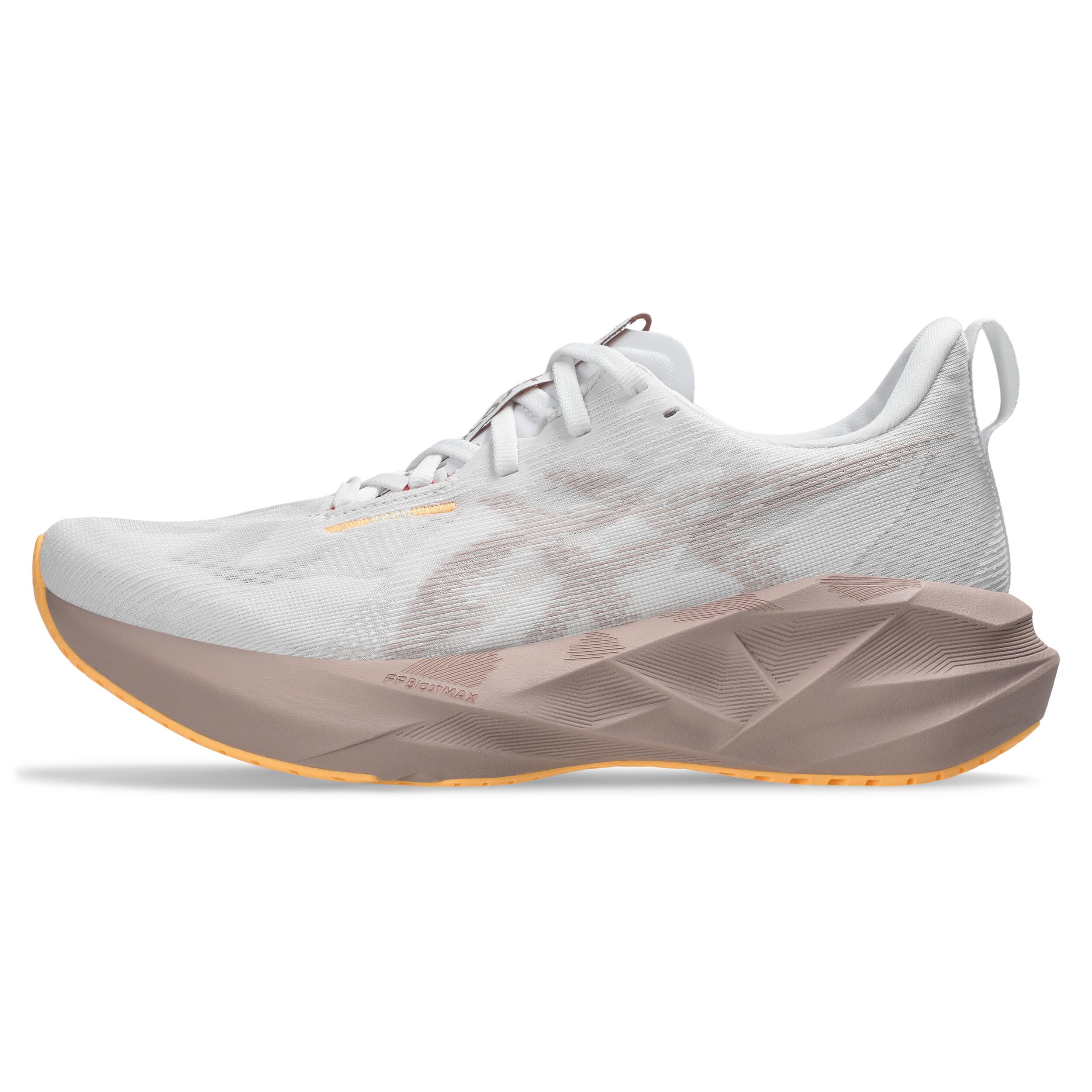 Zapatillas de Running Mujer, Asics Novablast 5 Blanco Burdeos  2/7
