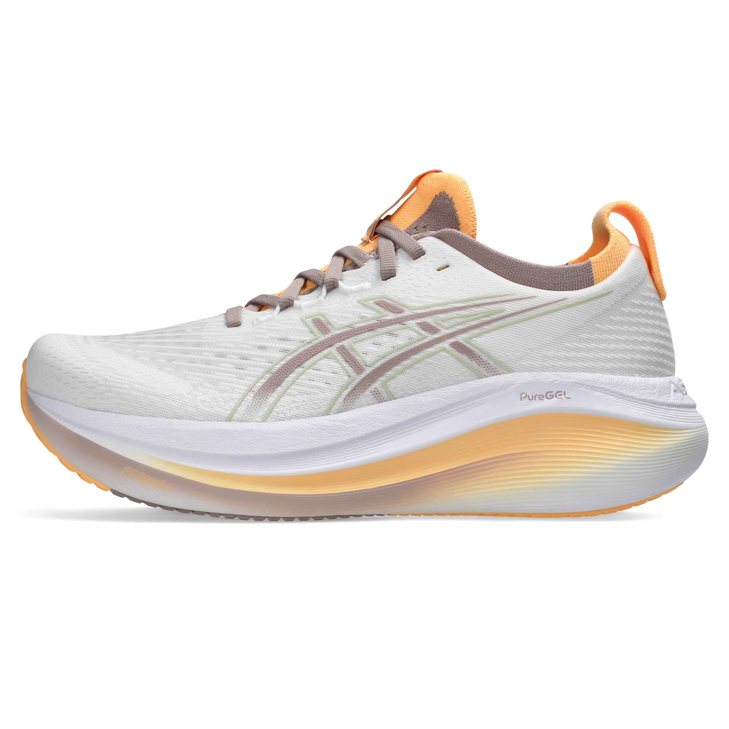 Laufschuhe Damen Asics - Gel-Nimbus 27 weiß/orange 3/7