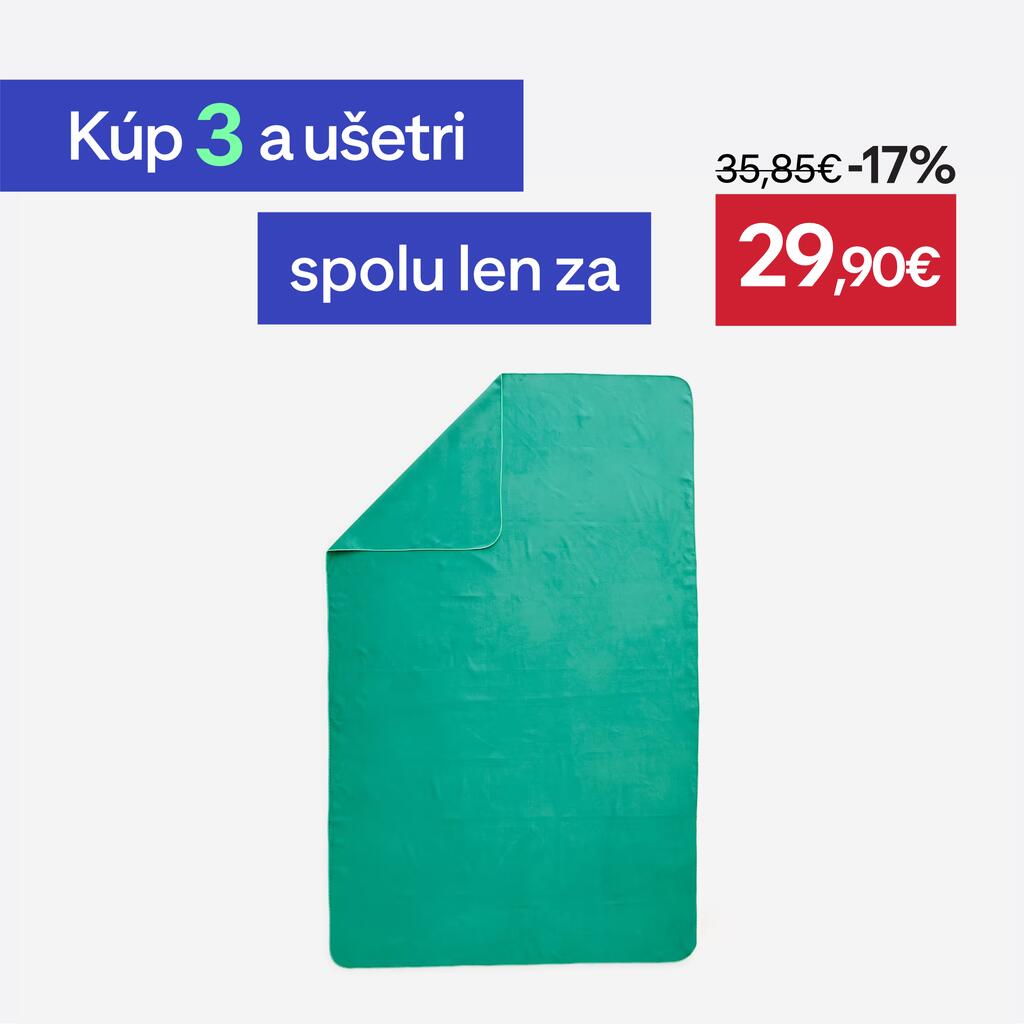 Uterák z mikrovlákna veľkosť XL 110 cm × 175 cm zelený