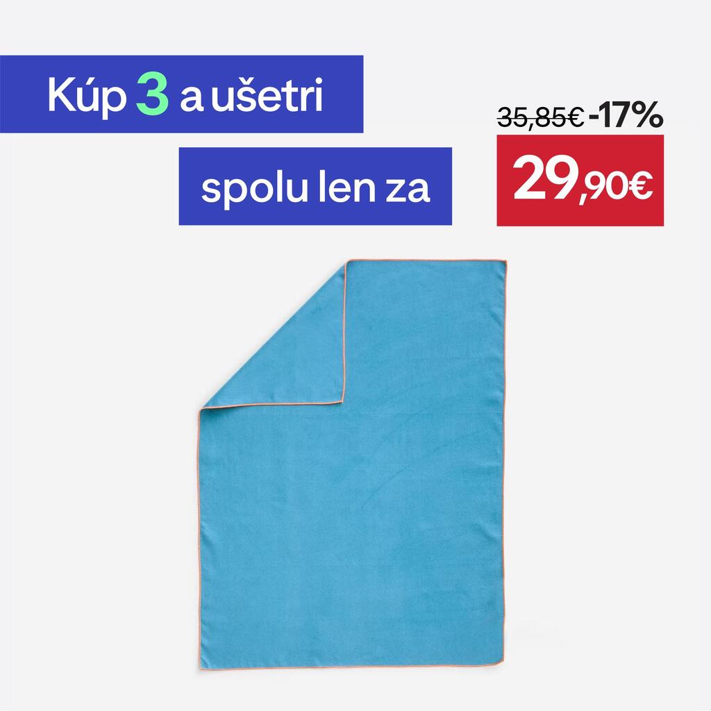 Uterák z mikrovlákna veľkosť XL (110 x 175 cm) modrý 