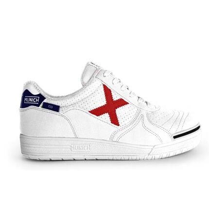Zapatilla fútbol sala MUNICH G3 KID VCO Blanca/Roja
