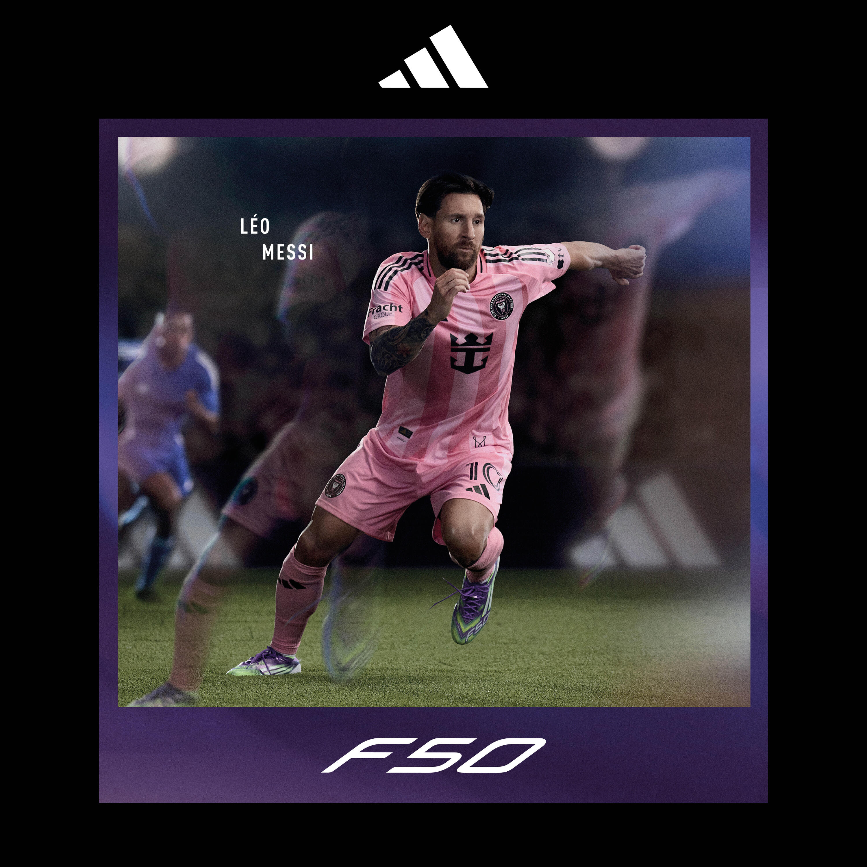 Chaussure F50 League FG/MG Adulte Violet/Jaune 6/11