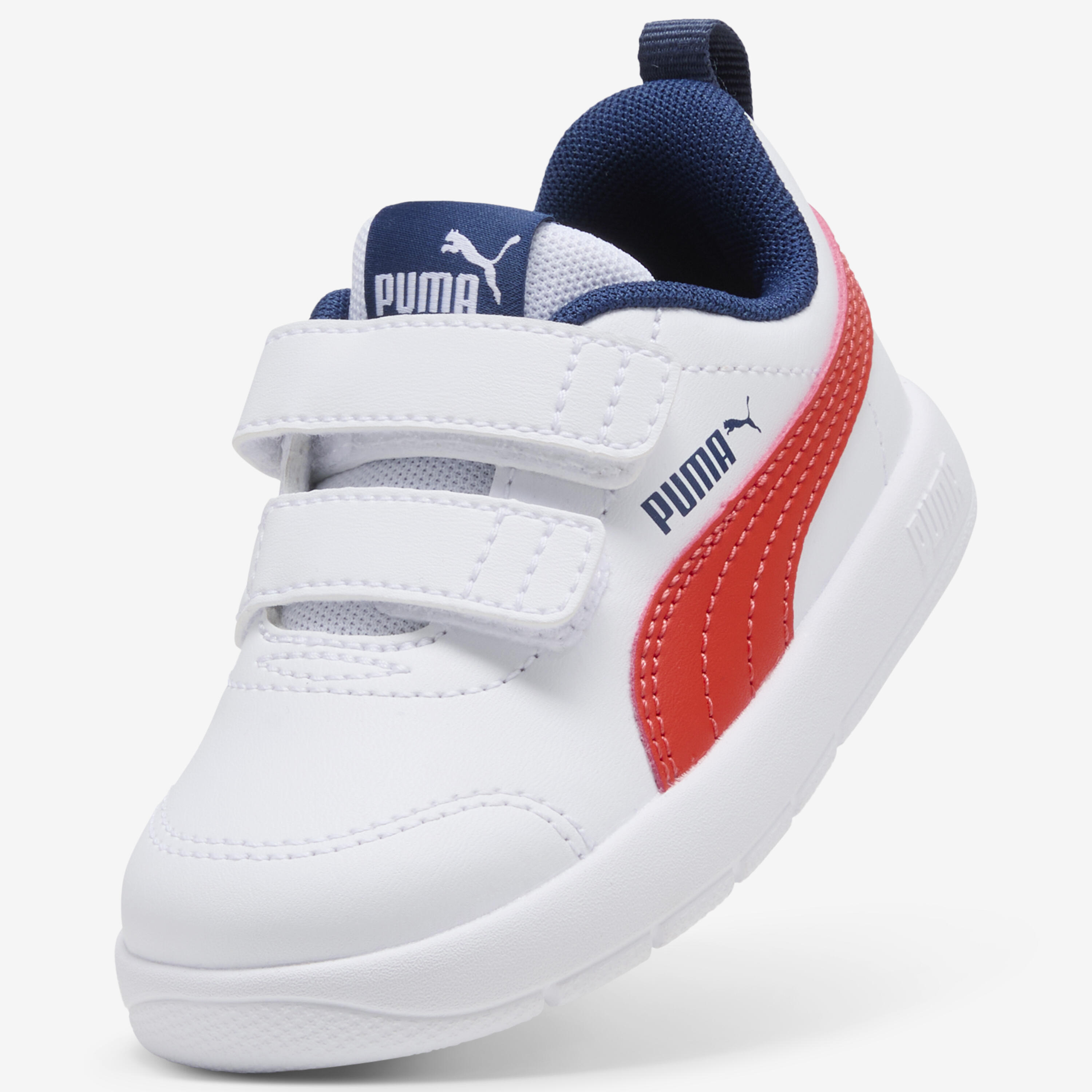 Sapatilhas Bebé PUMA  Branco Vermelho Azul Persa Courtflex V3 5/10