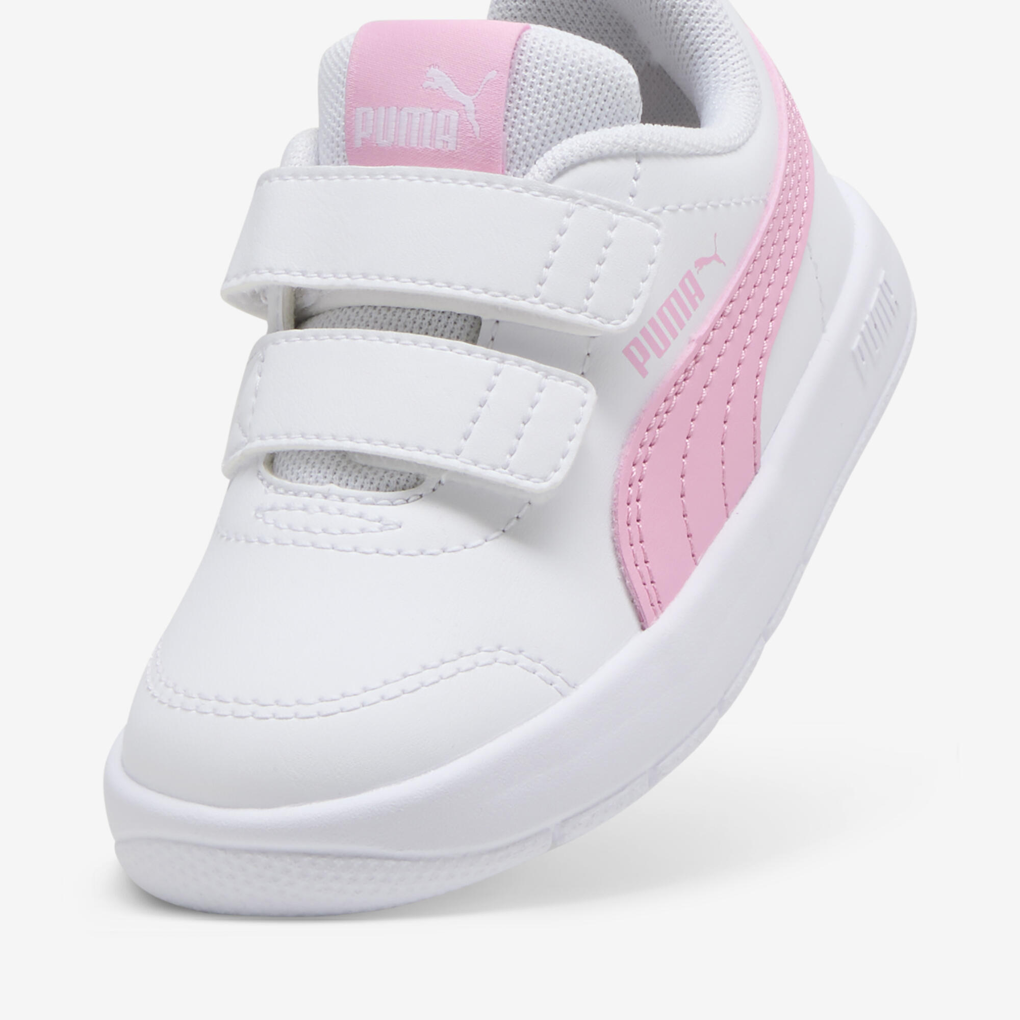 Sapatilhas Bebé PUMA  Branco Rosa Liilás Courtflex V3 4/9
