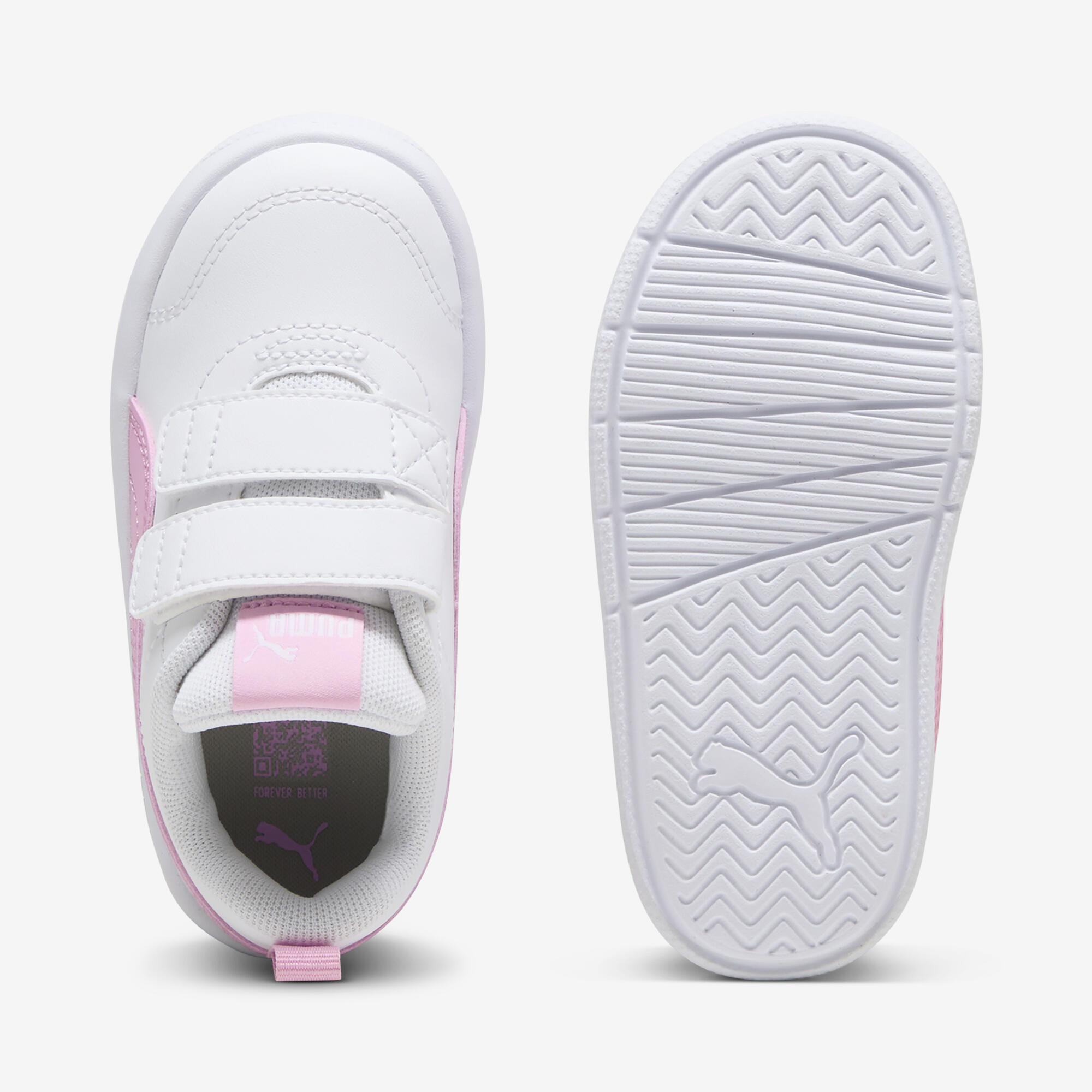 Sapatilhas Bebé PUMA  Branco Rosa Liilás Courtflex V3 3/9