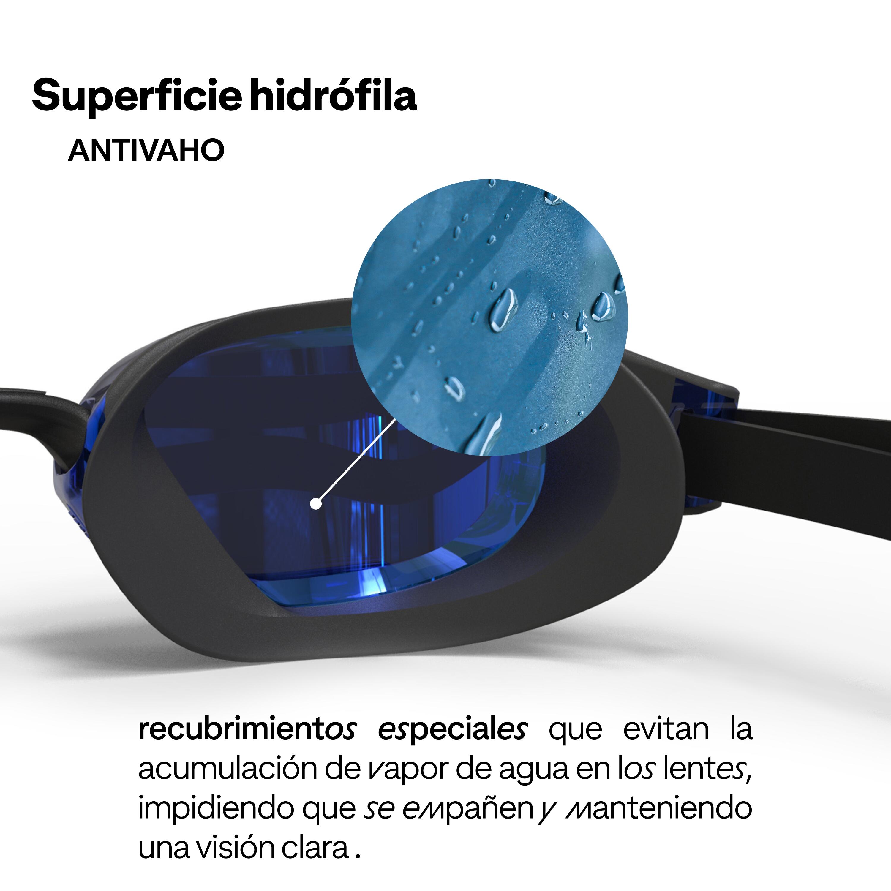 Gafas natación antivaho Bfast cristales espejo Talla Única azul 3/13