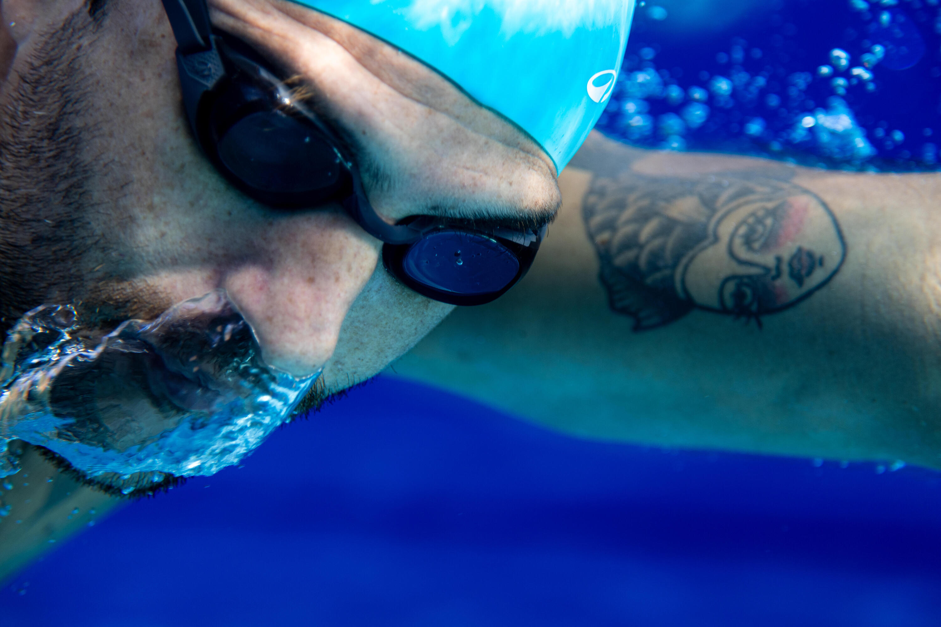 Lunettes de natation à verres fumés noirs antibuée taille unique, B-Fit 7/11