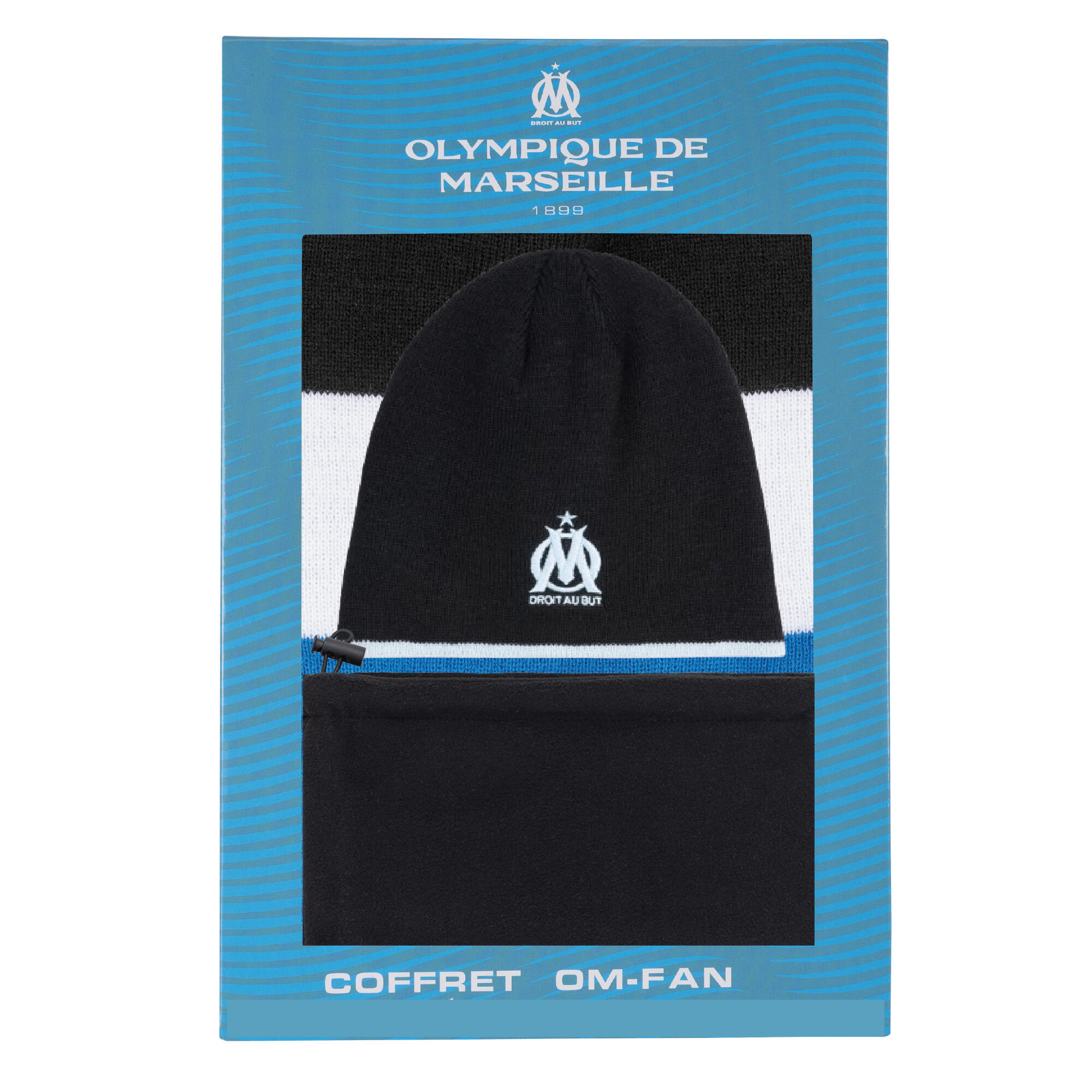 COFFRET BONNET TOUR DE COU OM OLYMPIQUE DE MARSEILLE ADULTE 2025 2026 2/2