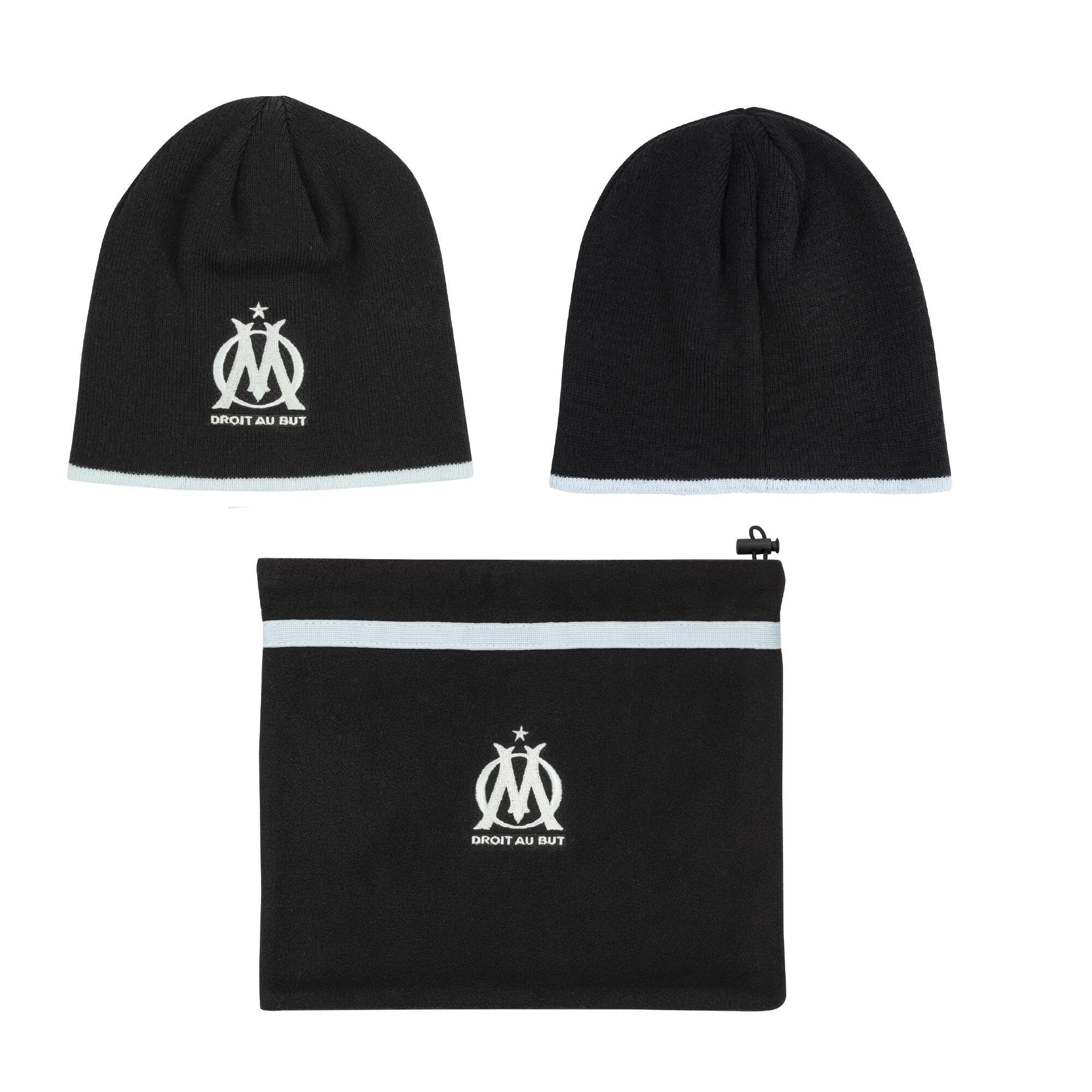 COFFRET BONNET TOUR DE COU OM OLYMPIQUE DE MARSEILLE ADULTE 2025 2026 1/2