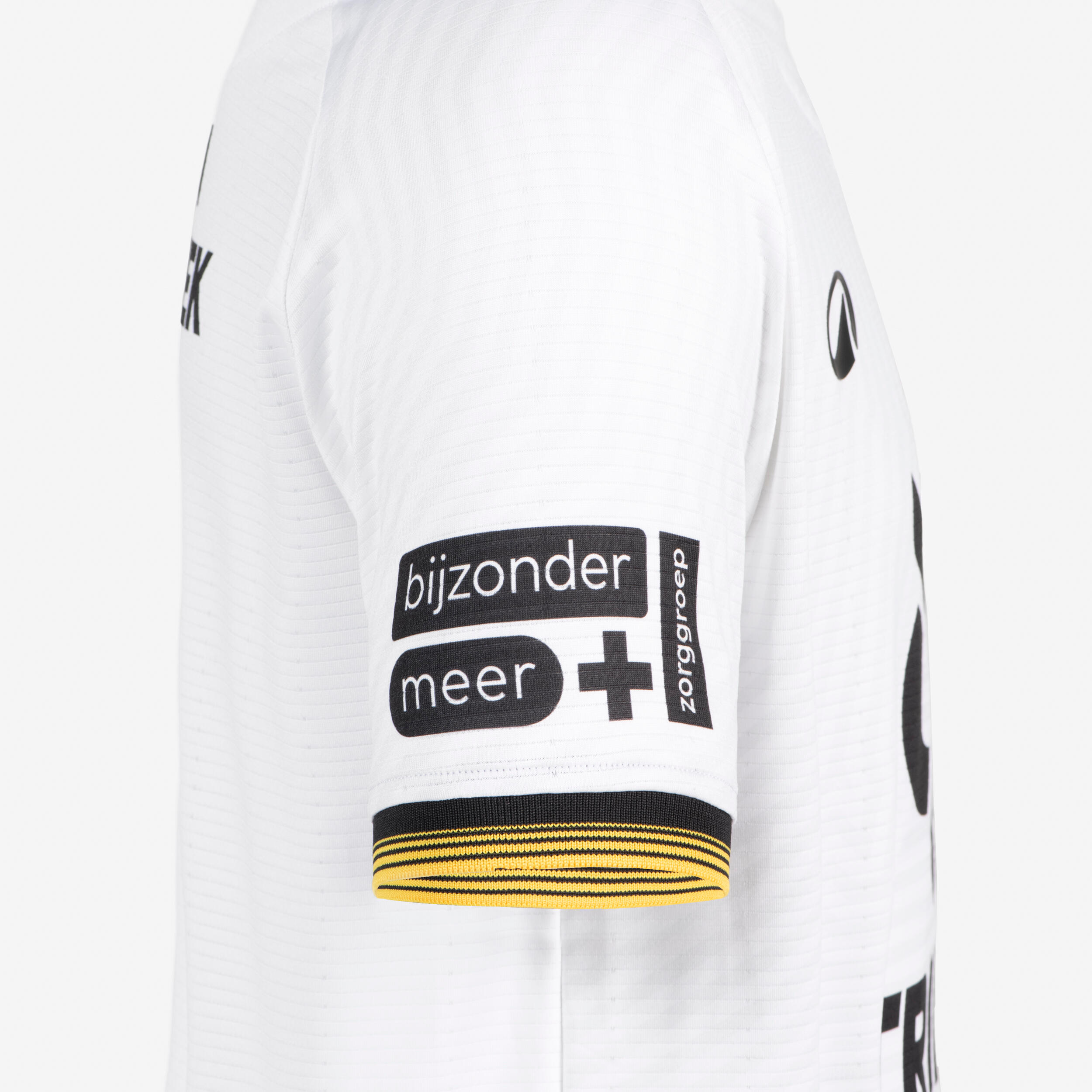 Maillot officiel du Roda JC Kerkrade enfant extérieur blanc et noir 4/5