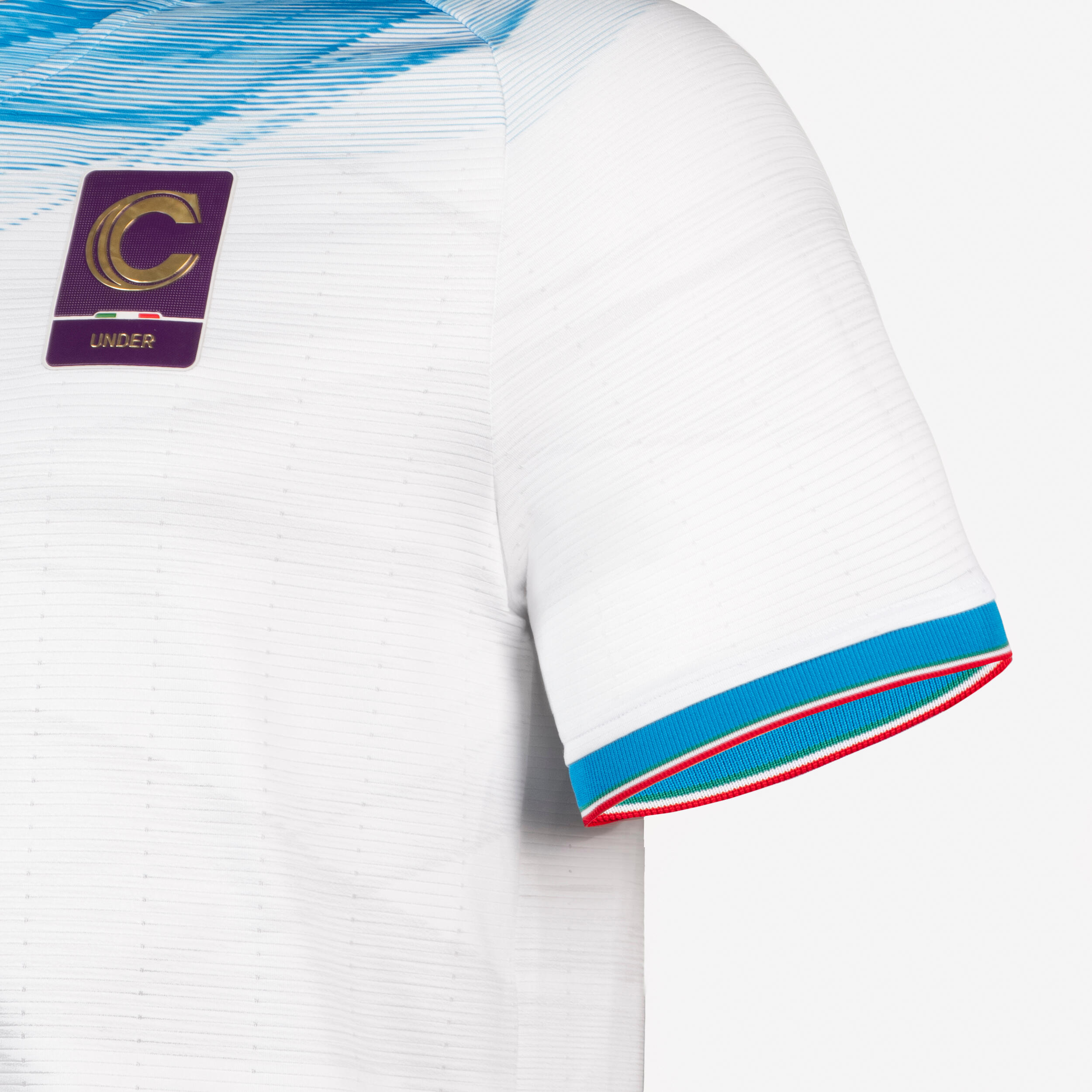 CAMISOLA DE FUTEBOL ALTERNATIVA OFICIAL ADULTO SÉRIE C BRANCO/AZUL 5/5