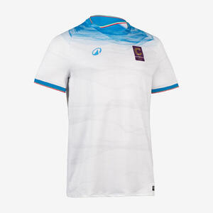 CAMISETA DE FÚTBOL ADULTO OFICIAL SELECCIÓN SERIE C VISITANTE BLANCO Y AZUL