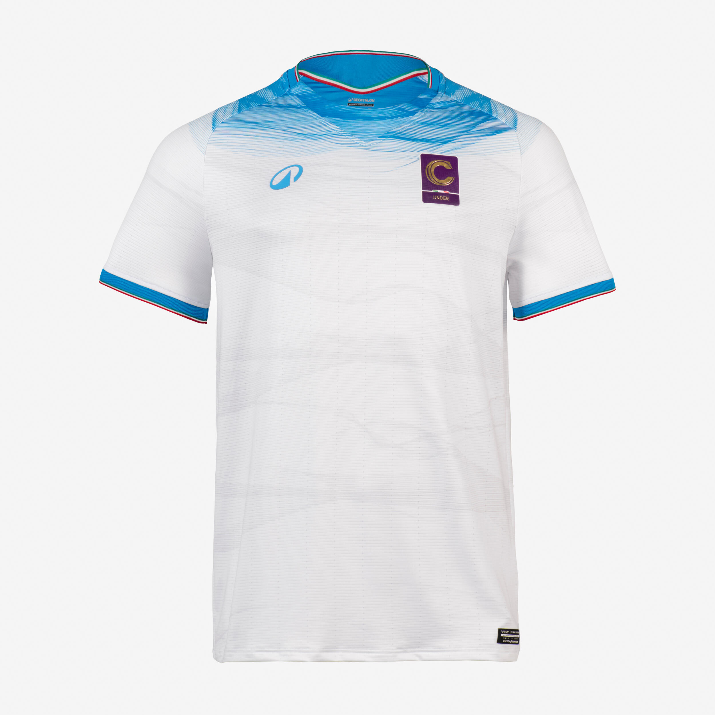 CAMISOLA DE FUTEBOL ALTERNATIVA OFICIAL ADULTO SÉRIE C BRANCO/AZUL 2/5