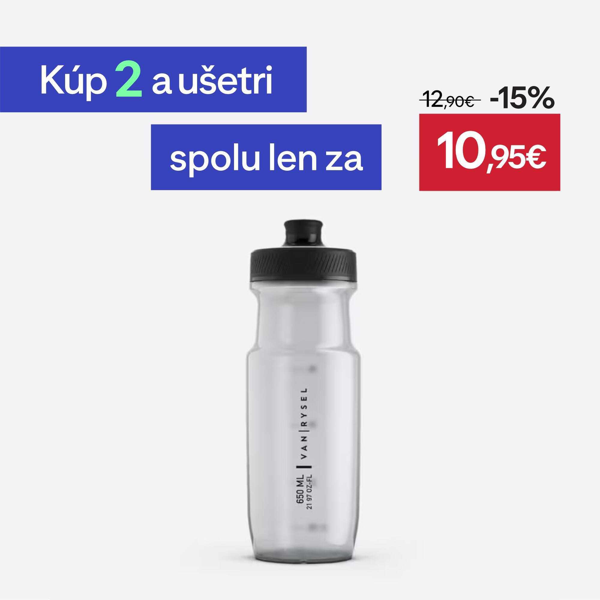 VAN RYSEL Cyklistická fľaša FastFlow M 650 ml priesvitná UNI