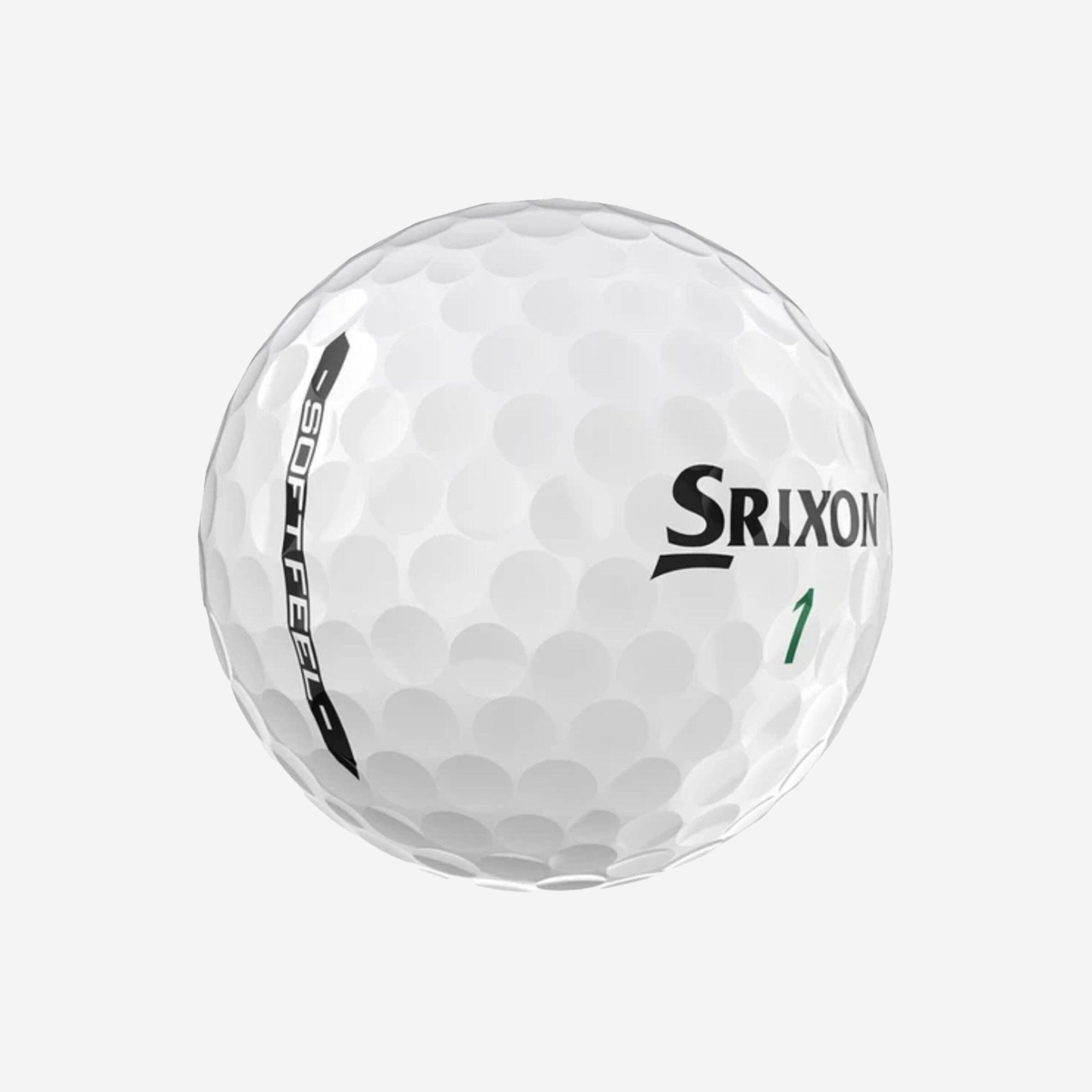 Balles de golf x12, Srixon Soft Feel blanc 4/5