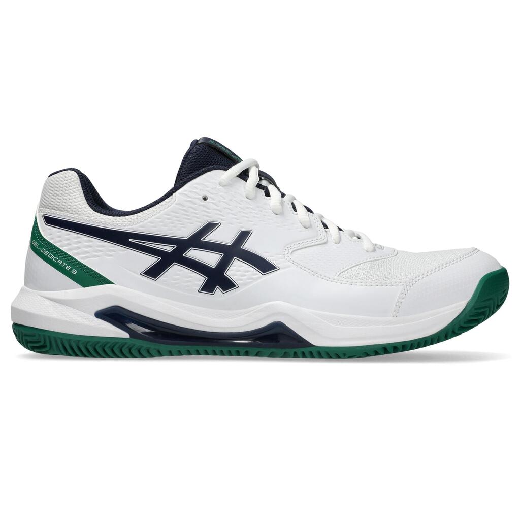Tenis para jugar tenis para Hombre Asics Gel Dedicate 8 Clay - Blanco/Verde