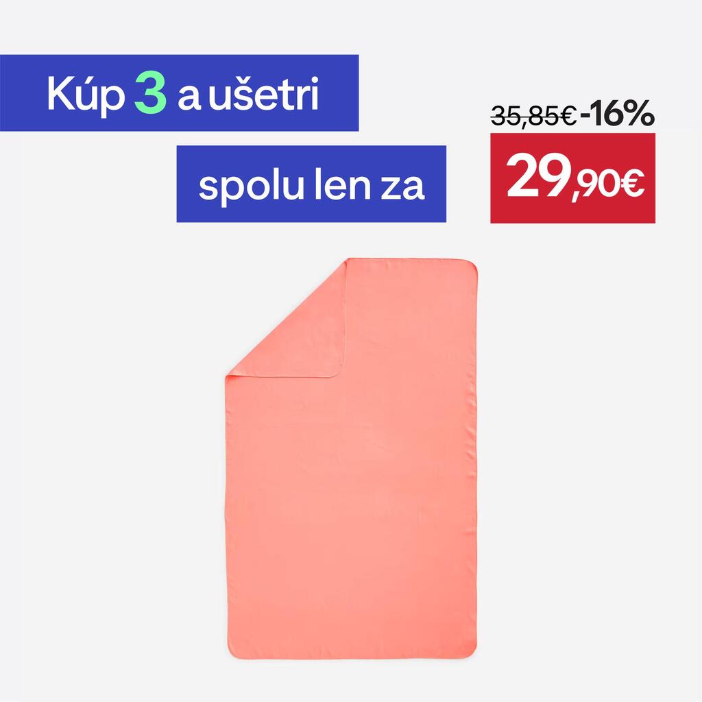 Uterák z mikrovlákna veľkosť XL (110 × 175 cm) koralový