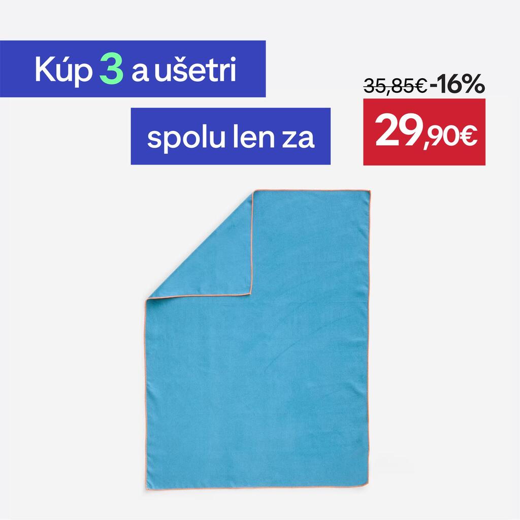 Uterák z mikrovlákna veľkosť XL (110 x 175 cm) modrý 