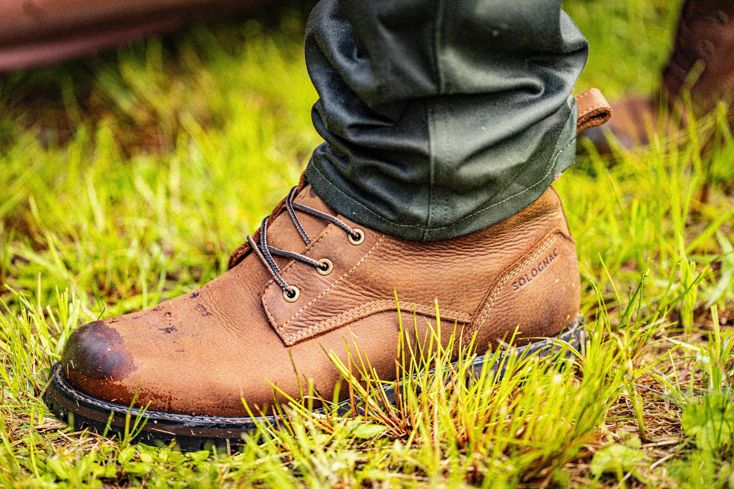 Strapazierfähige Lederschuhe Crosshunt 510 HTG braun 10/10