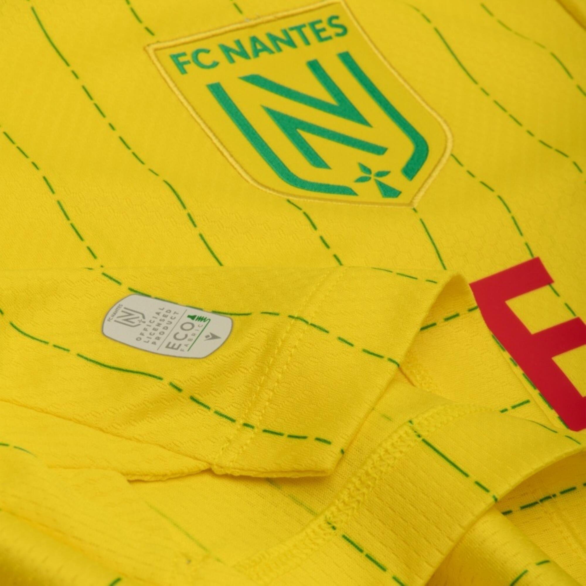 MAILLOT DE FOOTBALL REPLICA SUPPORTER FC NANTES ENFANT DOMICILE 25/26 JAUNE VERT 5/7