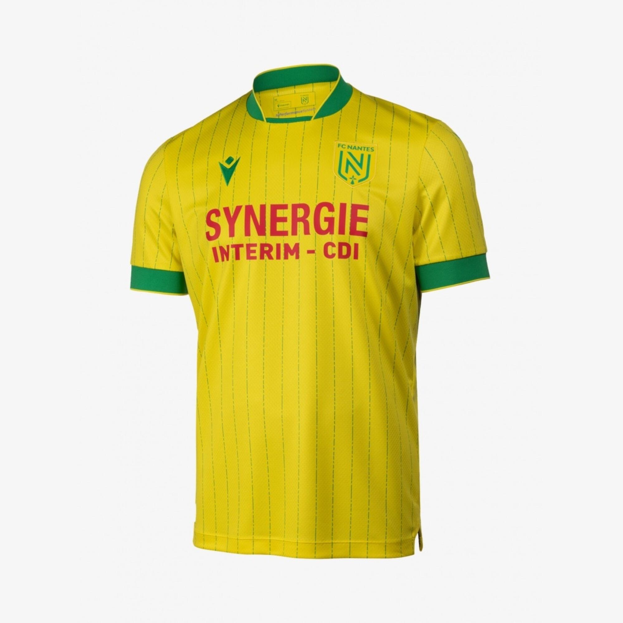 MAILLOT DE FOOTBALL REPLICA SUPPORTER FC NANTES ENFANT DOMICILE 25/26 JAUNE VERT 1/7