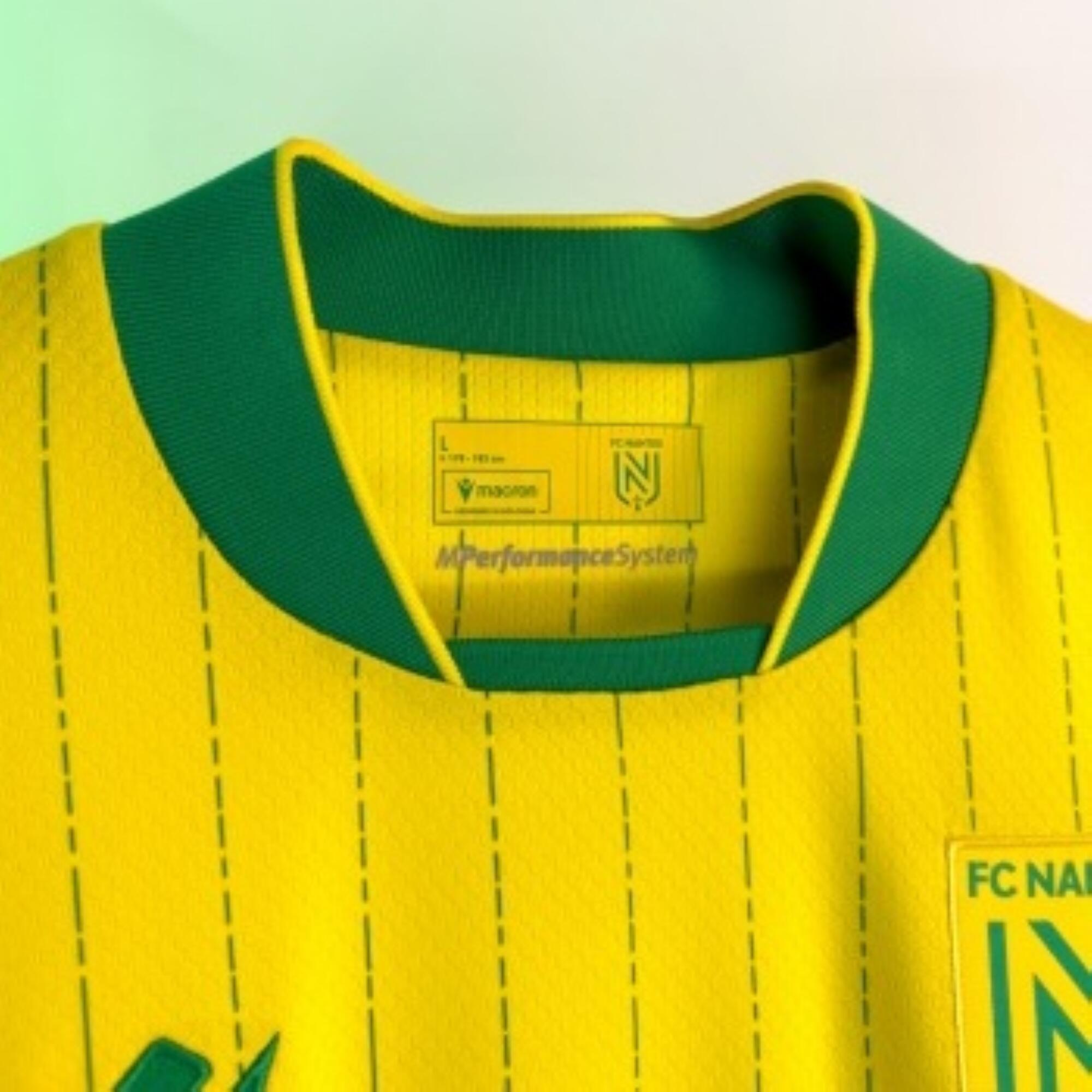 MAILLOT DE FOOTBALL REPLICA SUPPORTER FC NANTES ENFANT DOMICILE 25/26 JAUNE VERT 3/7