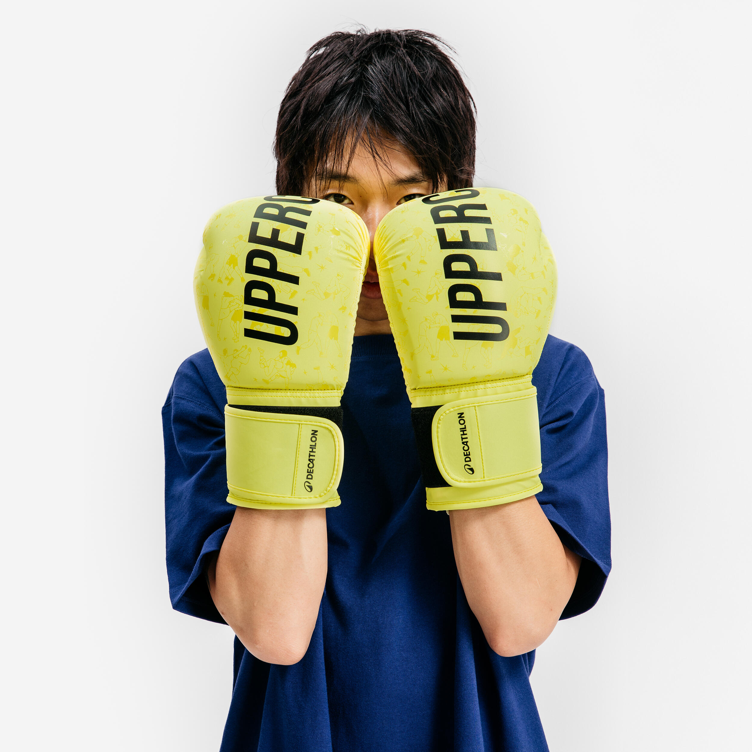 Guantoni boxe UPPERCUTE gialli DOMYOS Decathlon