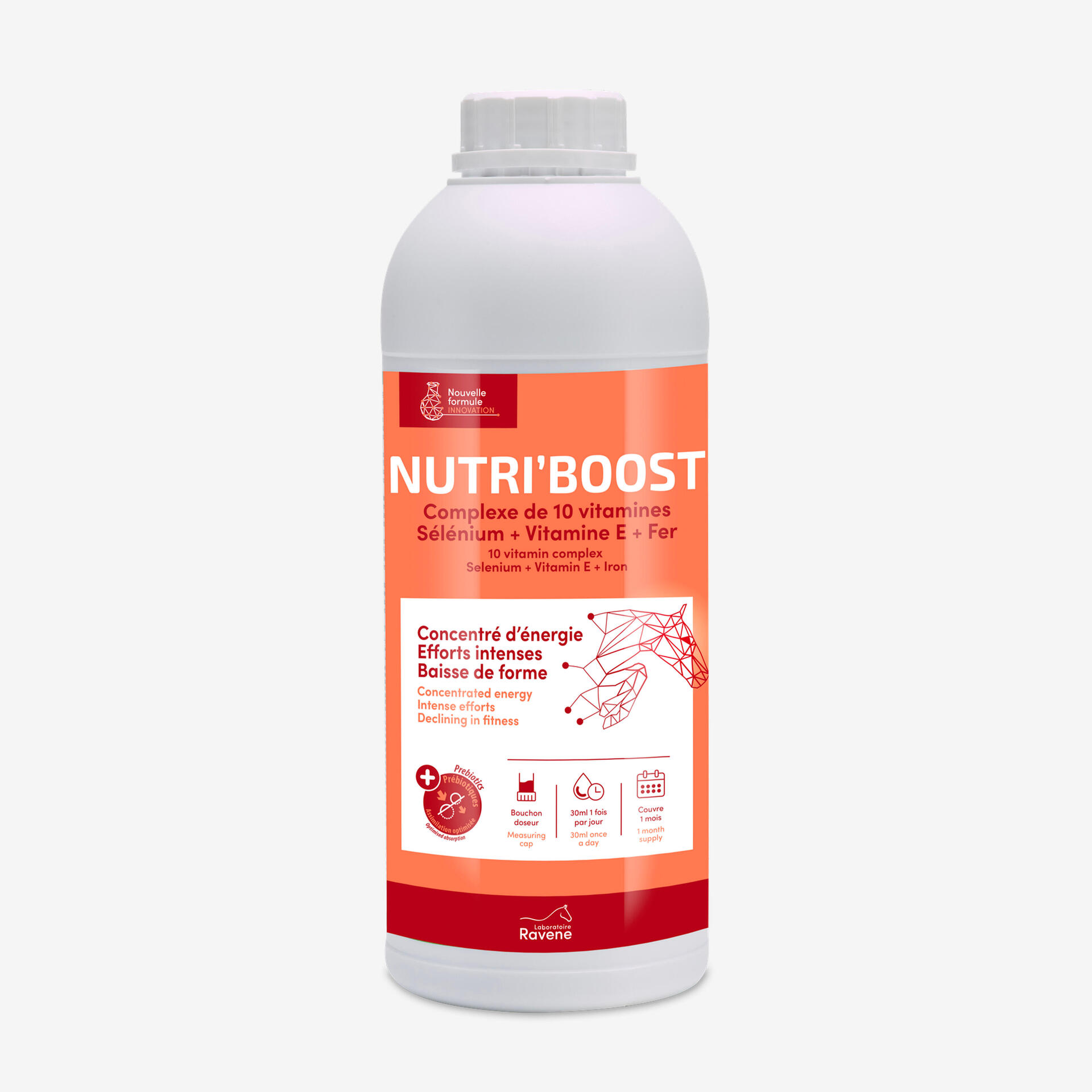 Complément alimentaire équitation cheval et poney nutri'boost - 900ml - Mobilité urbaine et outdoor - Equitation - RAVENE-Decathlon PRO - Clubs -