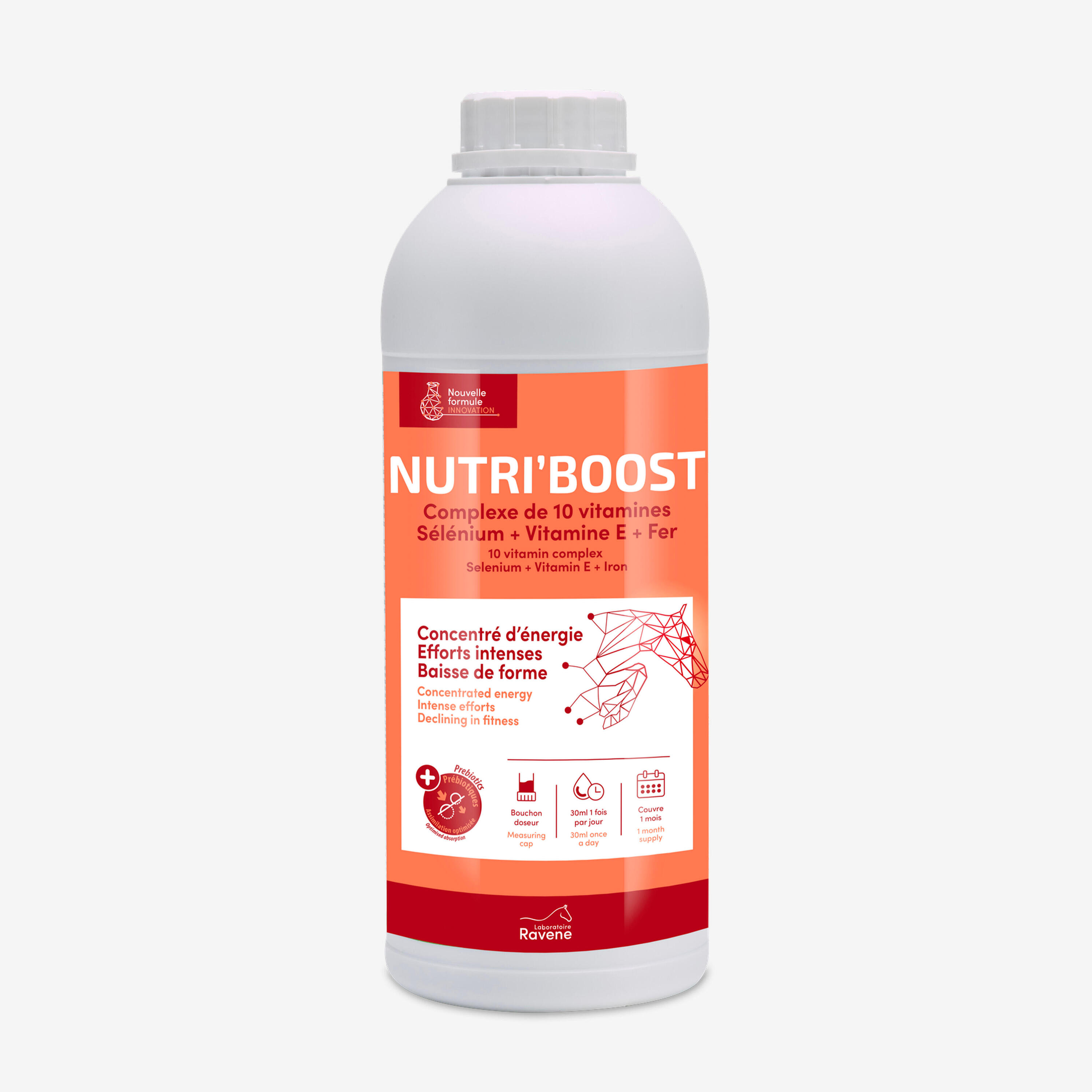 RAVENE Integratore alimentare equitazione pony e cavallo NUTRI'BOOST 900 mL