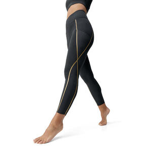 Mallas Born Living Yoga mujer 7/8 bolsillos laterales protección solar negro