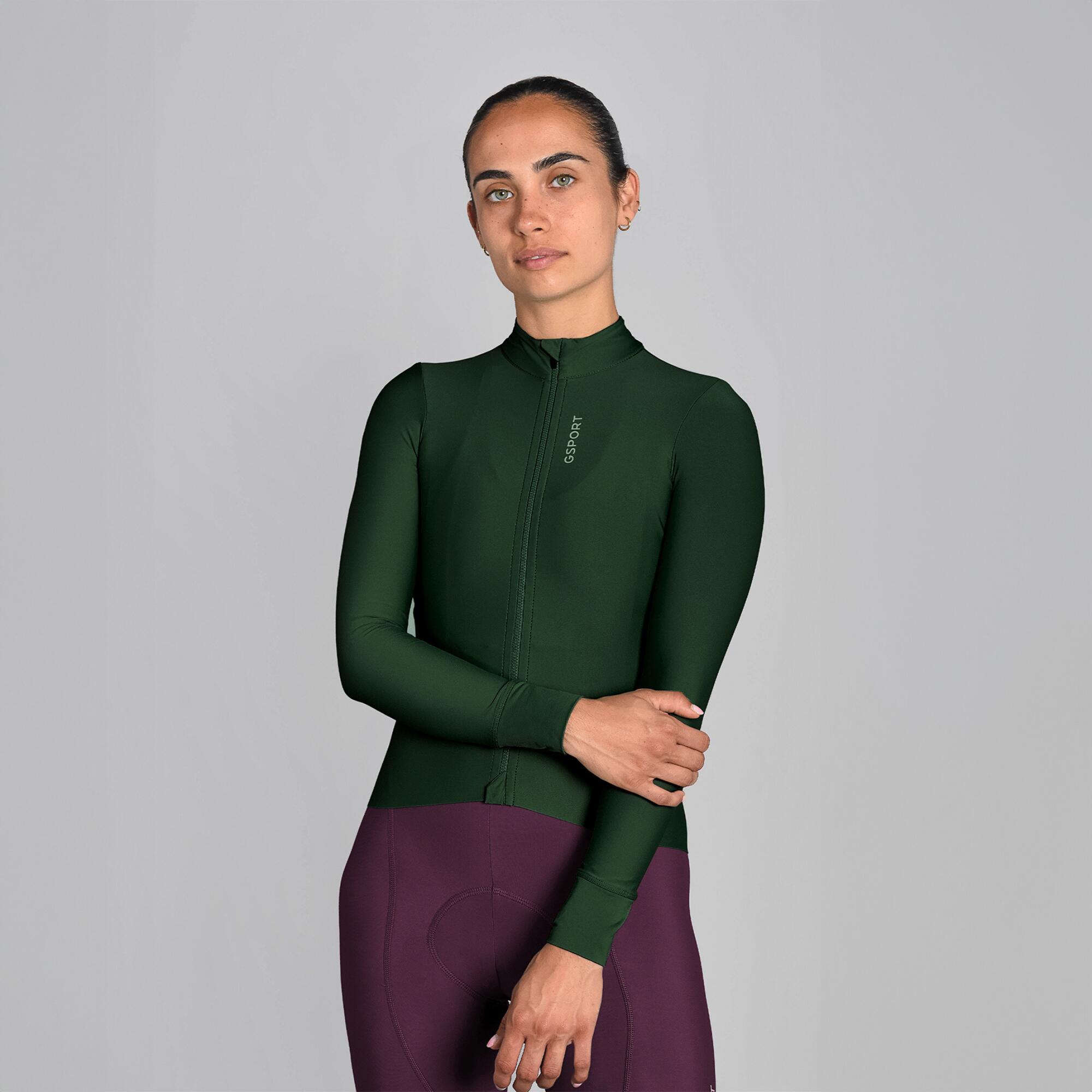 Mallot ciclisme màniga llarga Gsport One Emerald unisex 3/4