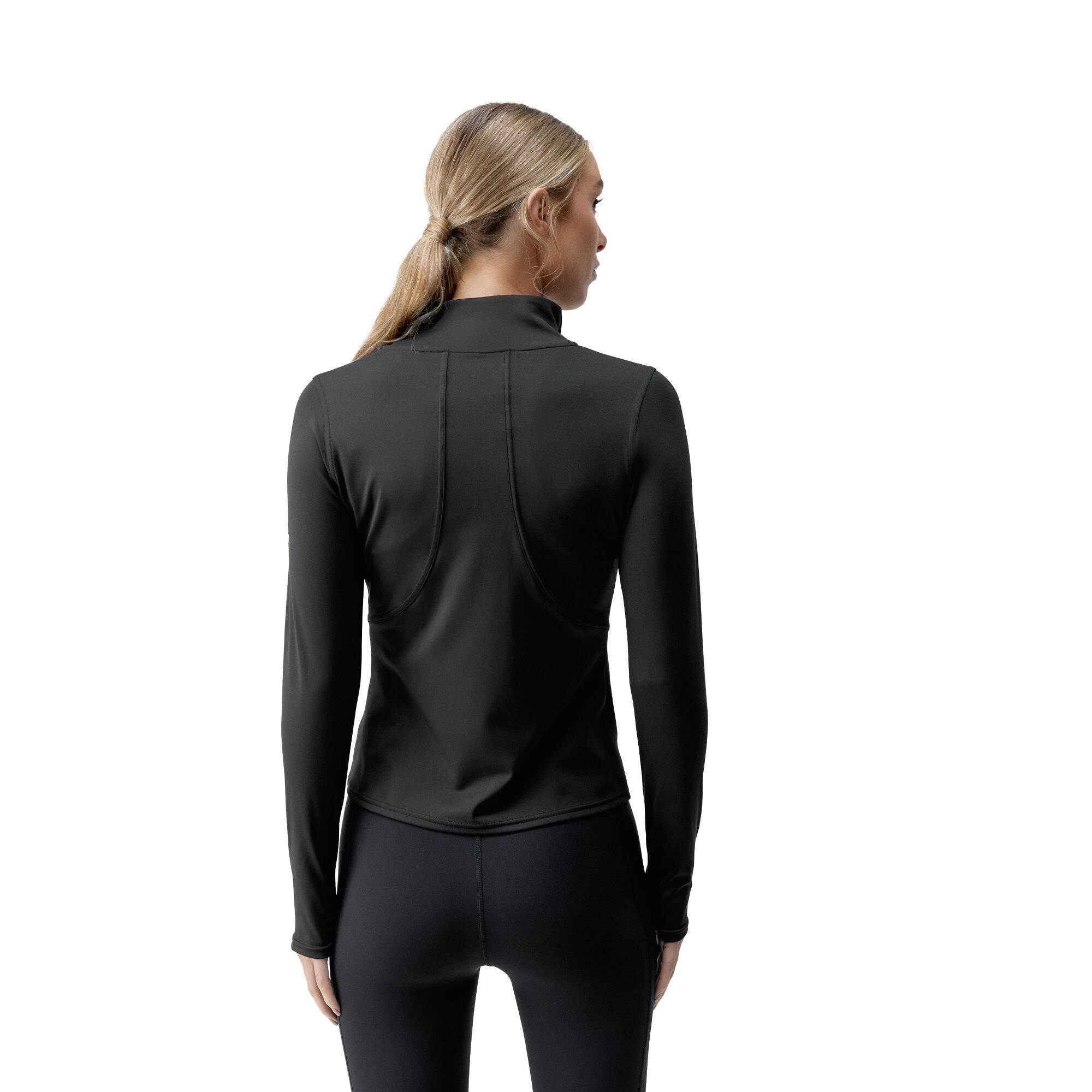 Chaqueta Born Living Yoga mujer tejido Skin_move bolsillos con cremallera negro 4/4