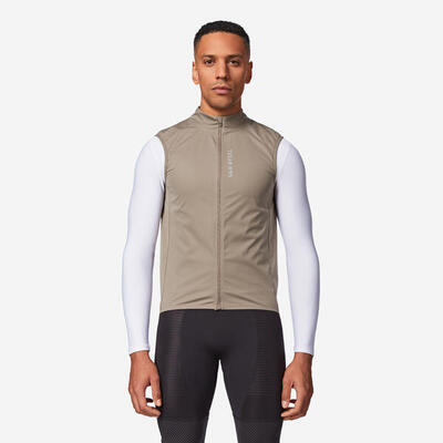 Chaleco Ciclismo Carretera RCR Hombre Marrón Cortavientos