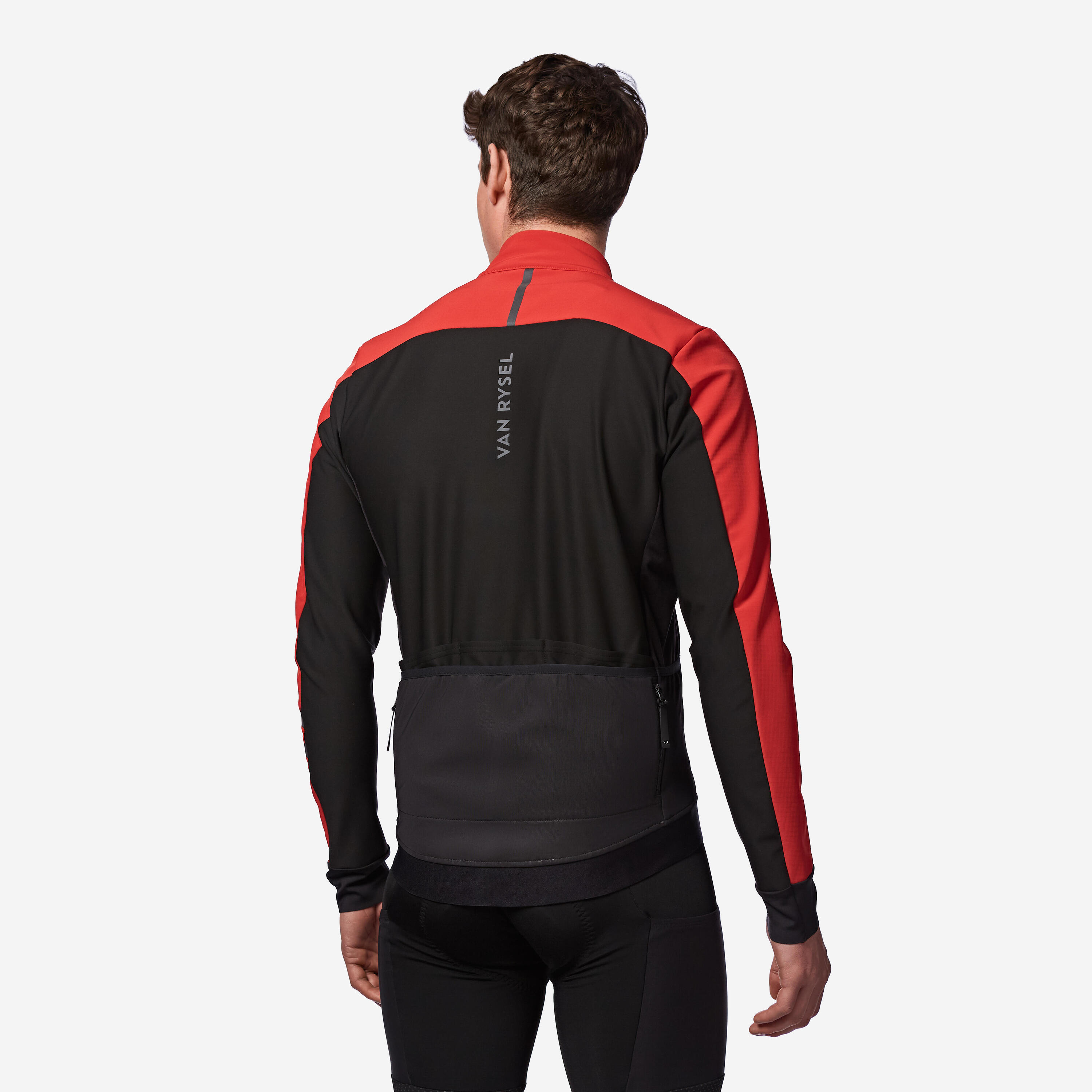 Giacca invernale ciclismo uomo EDR nero-rosso 2/12