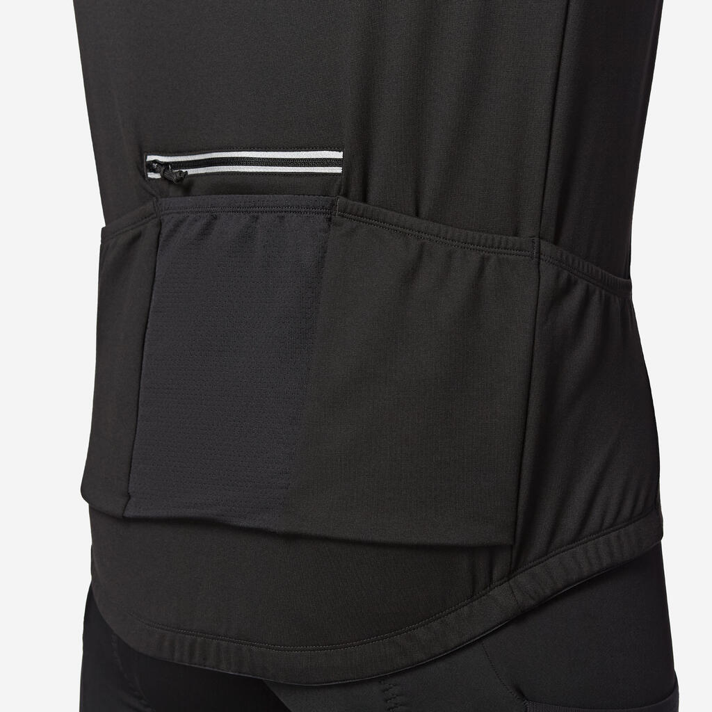 חולצת רכיבה ארוכה דגם RC100 לגברים - שחור