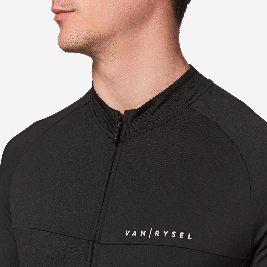 חולצת רכיבה ארוכה דגם RC100 לגברים - שחור