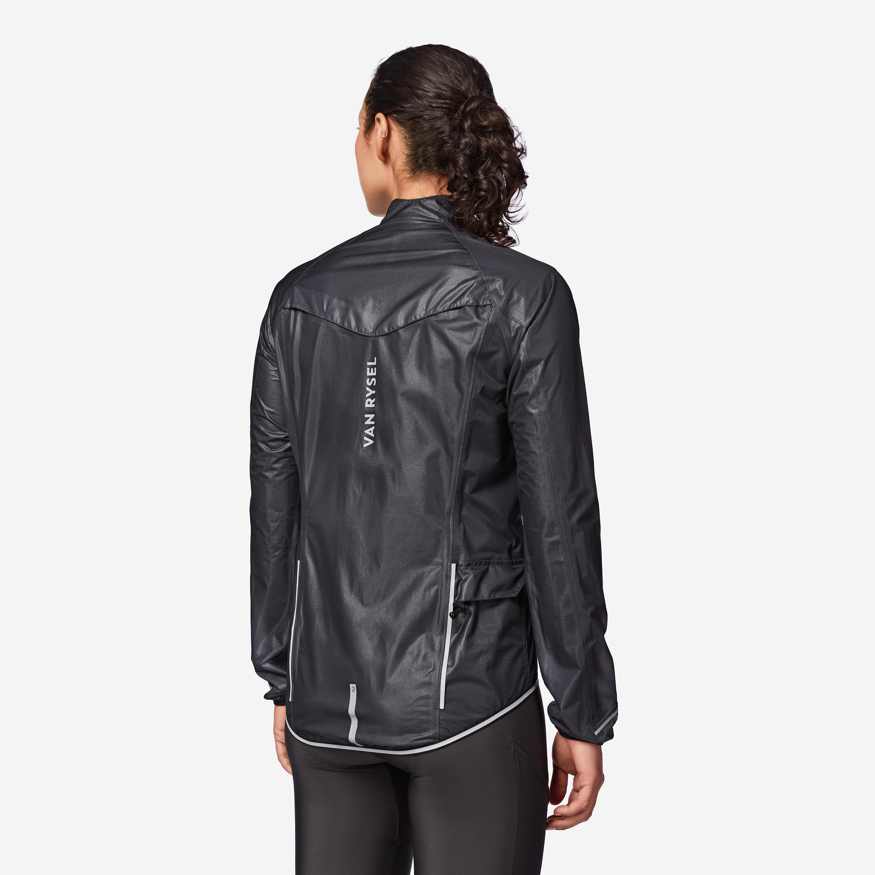 Giacca impermeabile ciclismo donna 900 nera 2/6