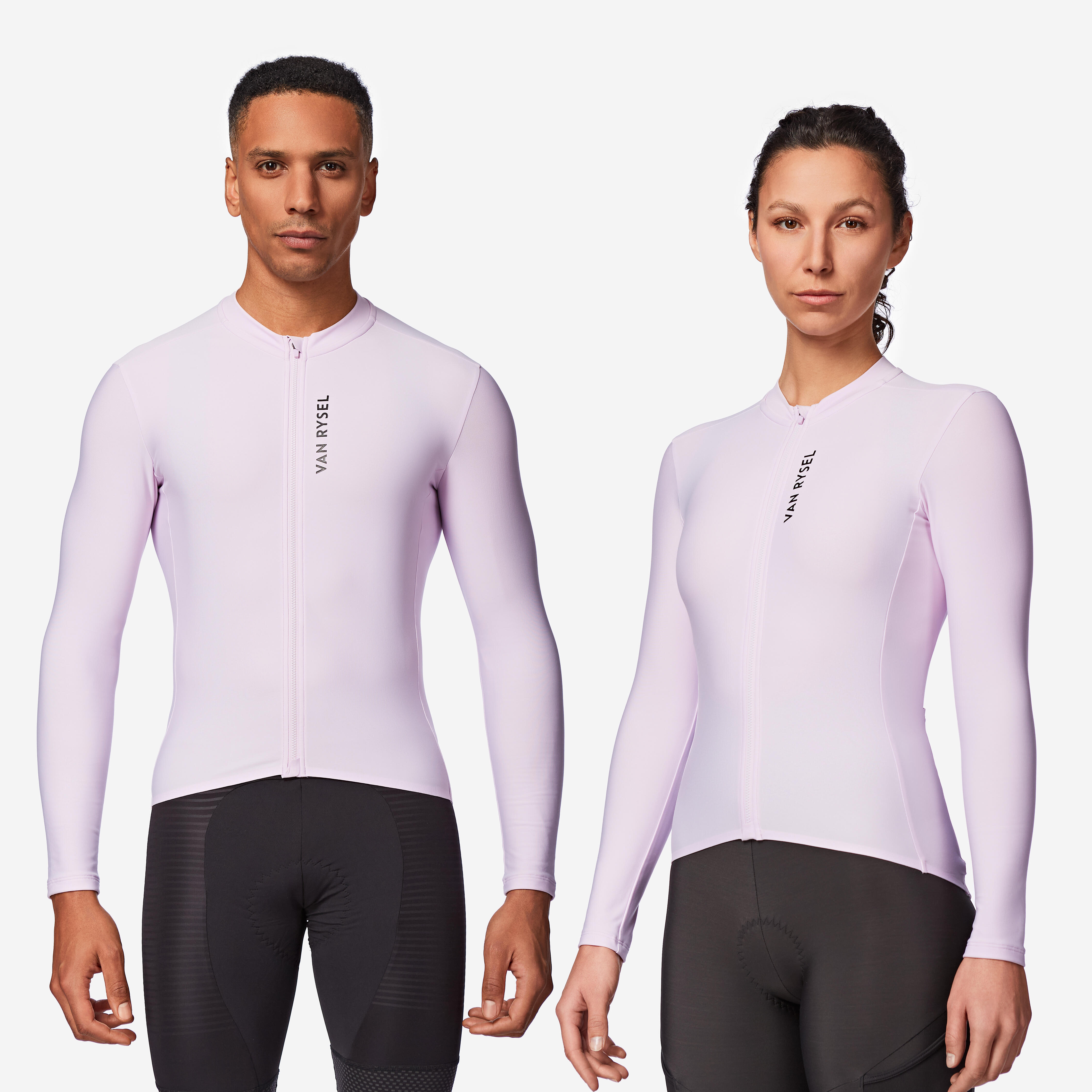 VAN RYSEL Unisex dres na cestnú cyklistiku Racer 2 dlhý rukáv medzisezóna fialový S