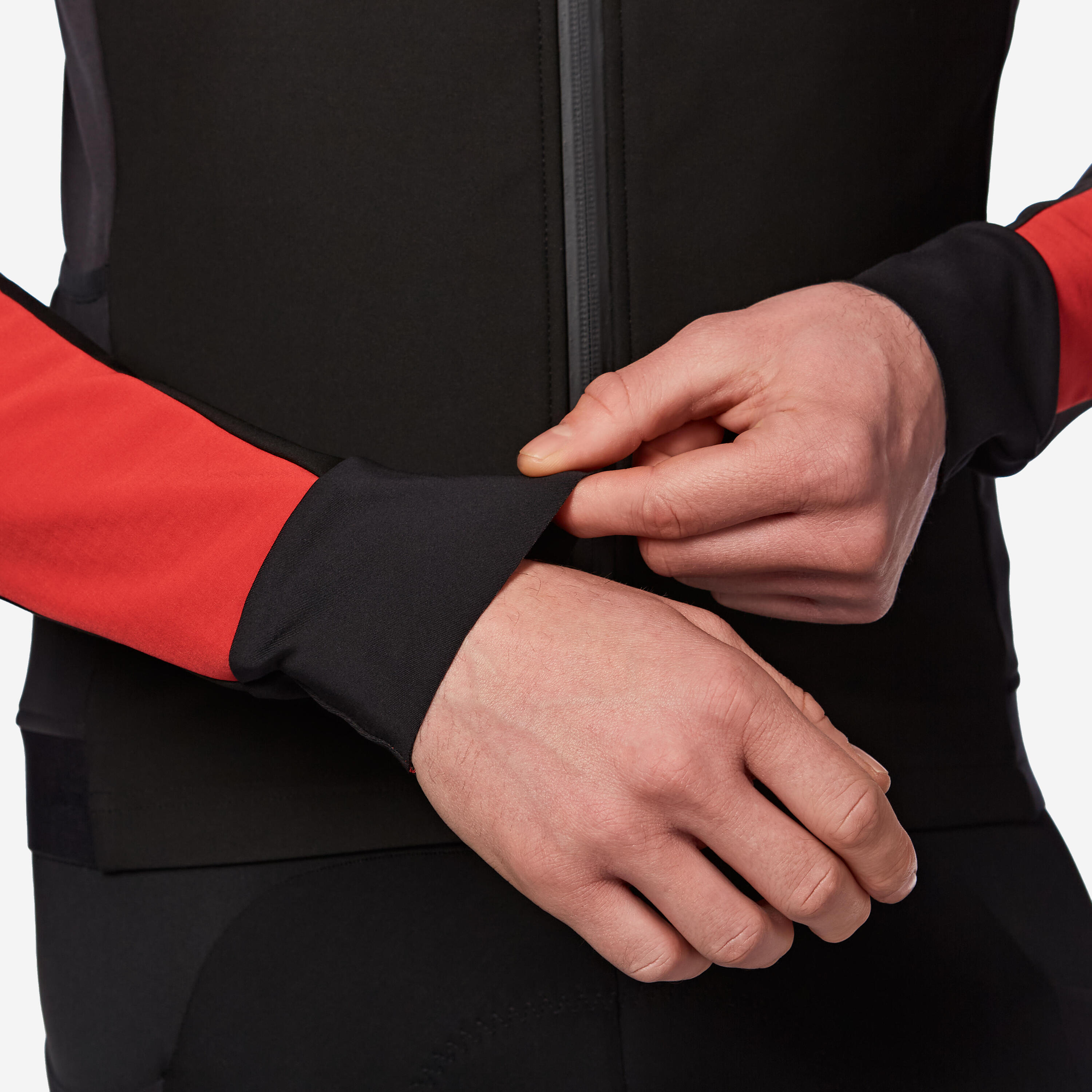 Giacca invernale ciclismo uomo EDR nero-rosso 6/12